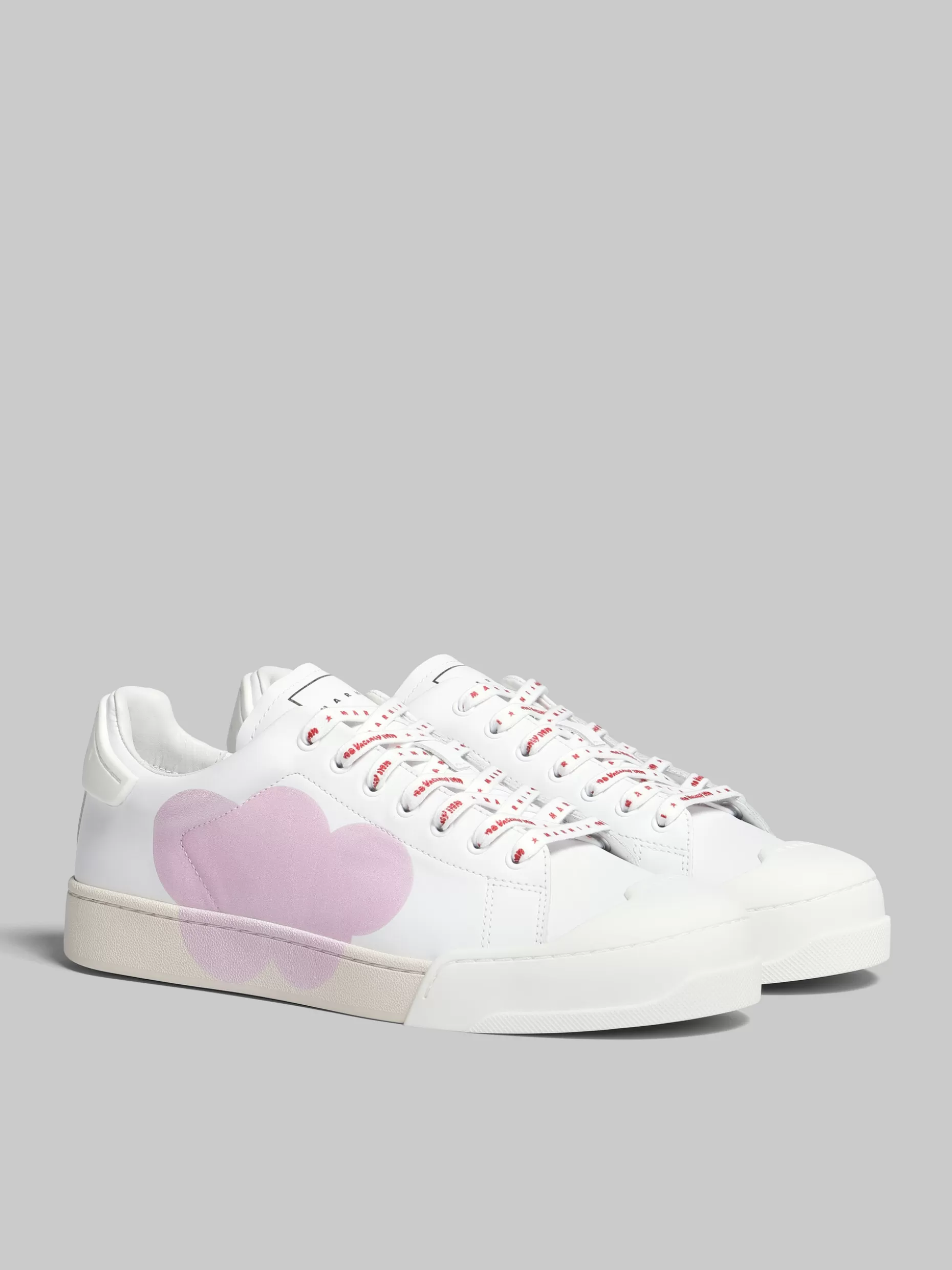 Men Marni X No Vacancy Inn - Dada Bumper Sneaker In White Printed Leather