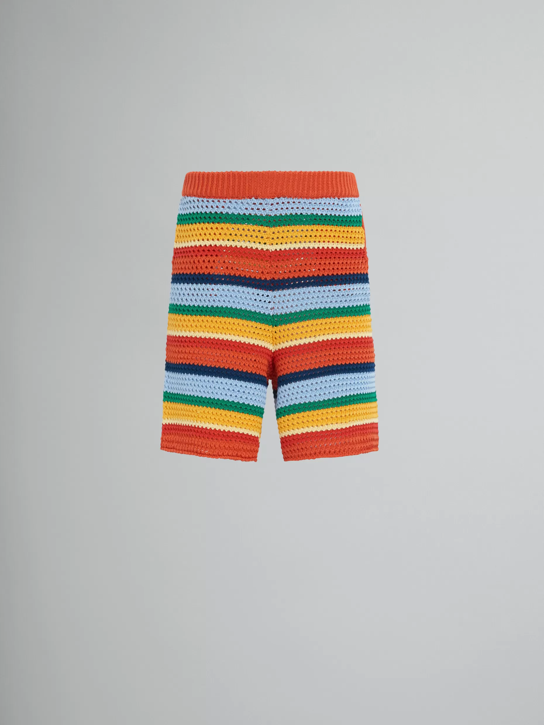 Men Marni X No Vacancy Inn - Multicolour Cotton-Knit Bermuda Shorts