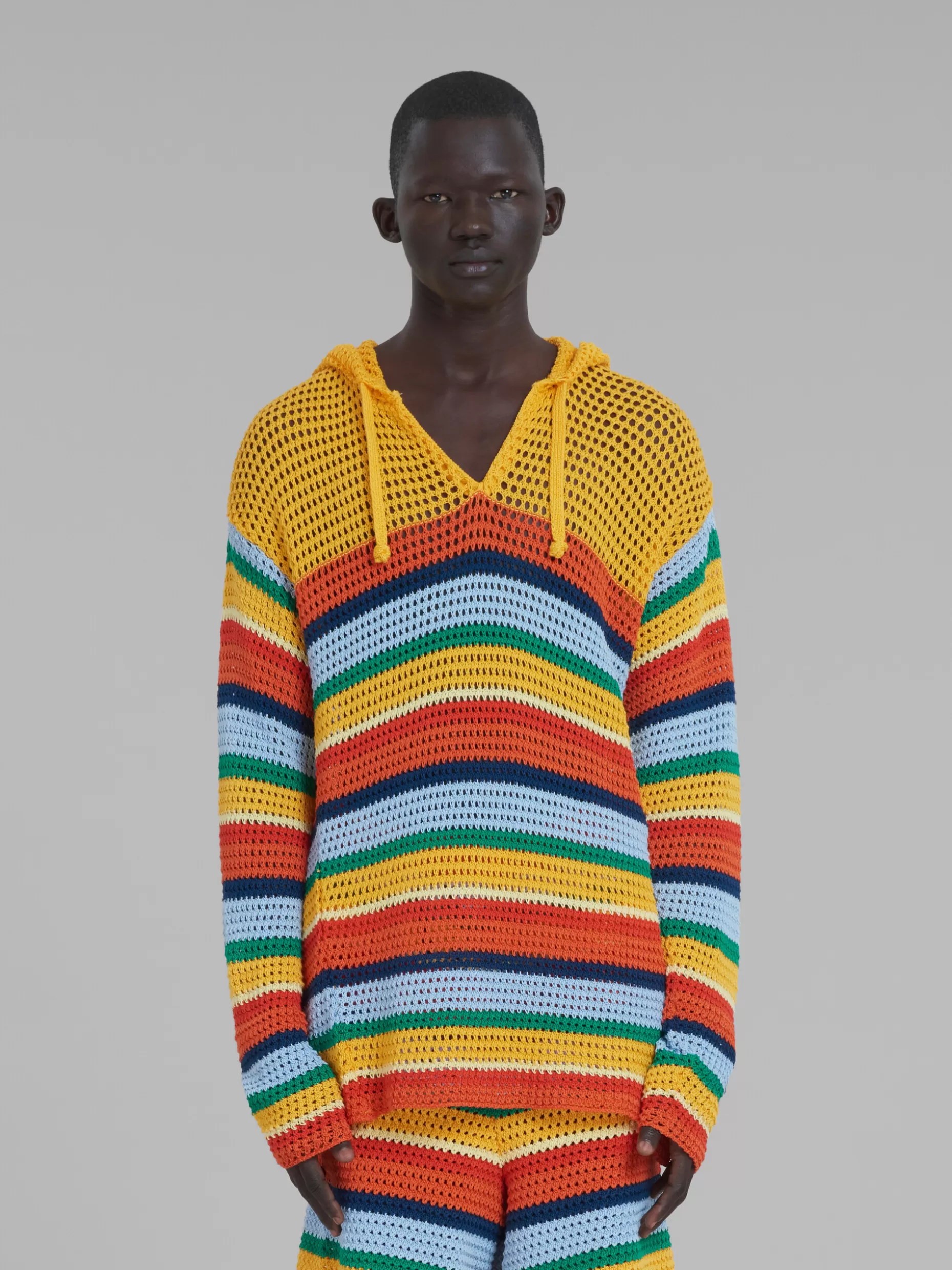 Men Marni X No Vacancy Inn - Multicolour Cotton-Knit Hoodie