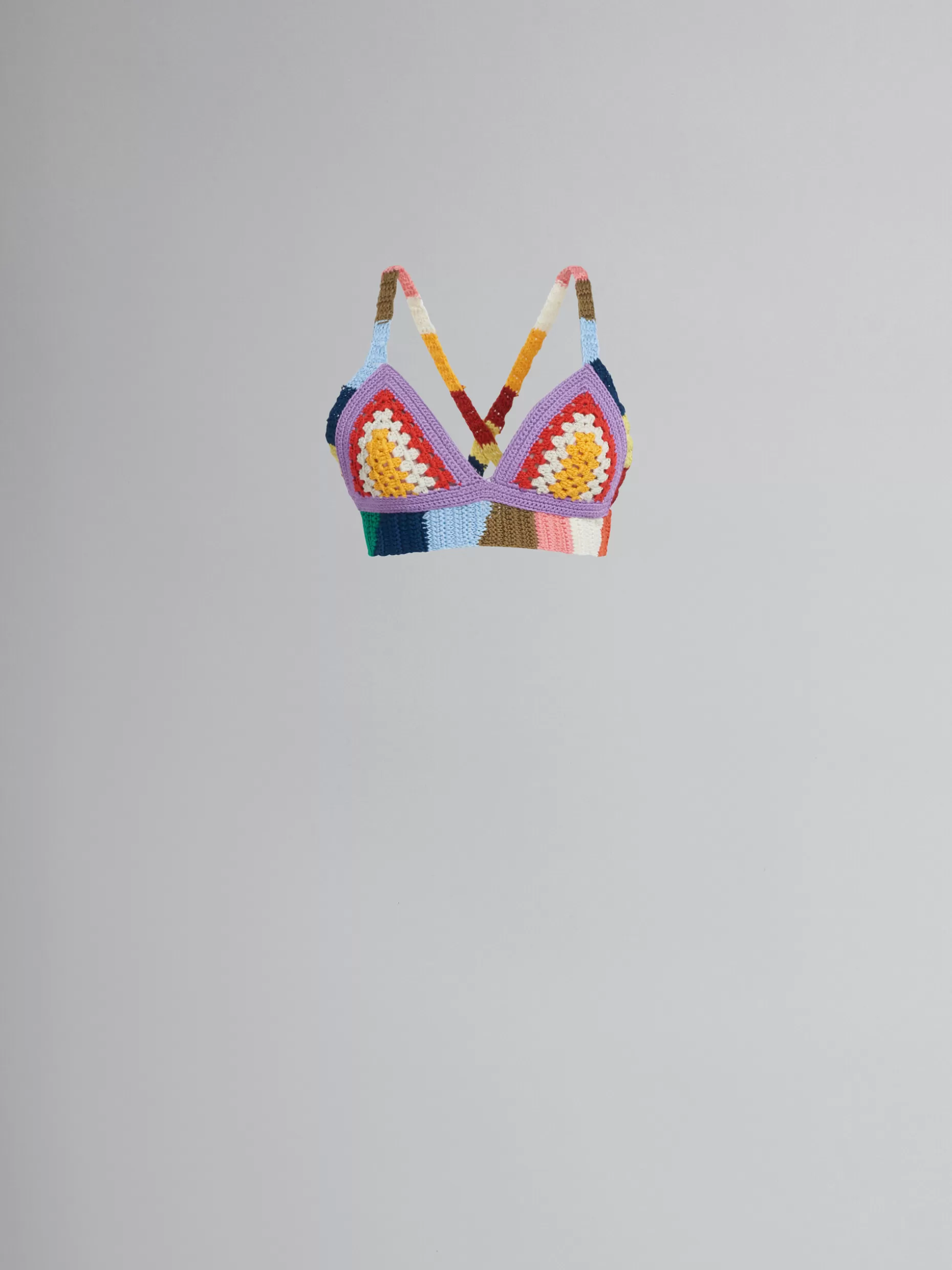 Women Marni X No Vacancy Inn - Multicolour Cotton-Knit Triangle Top