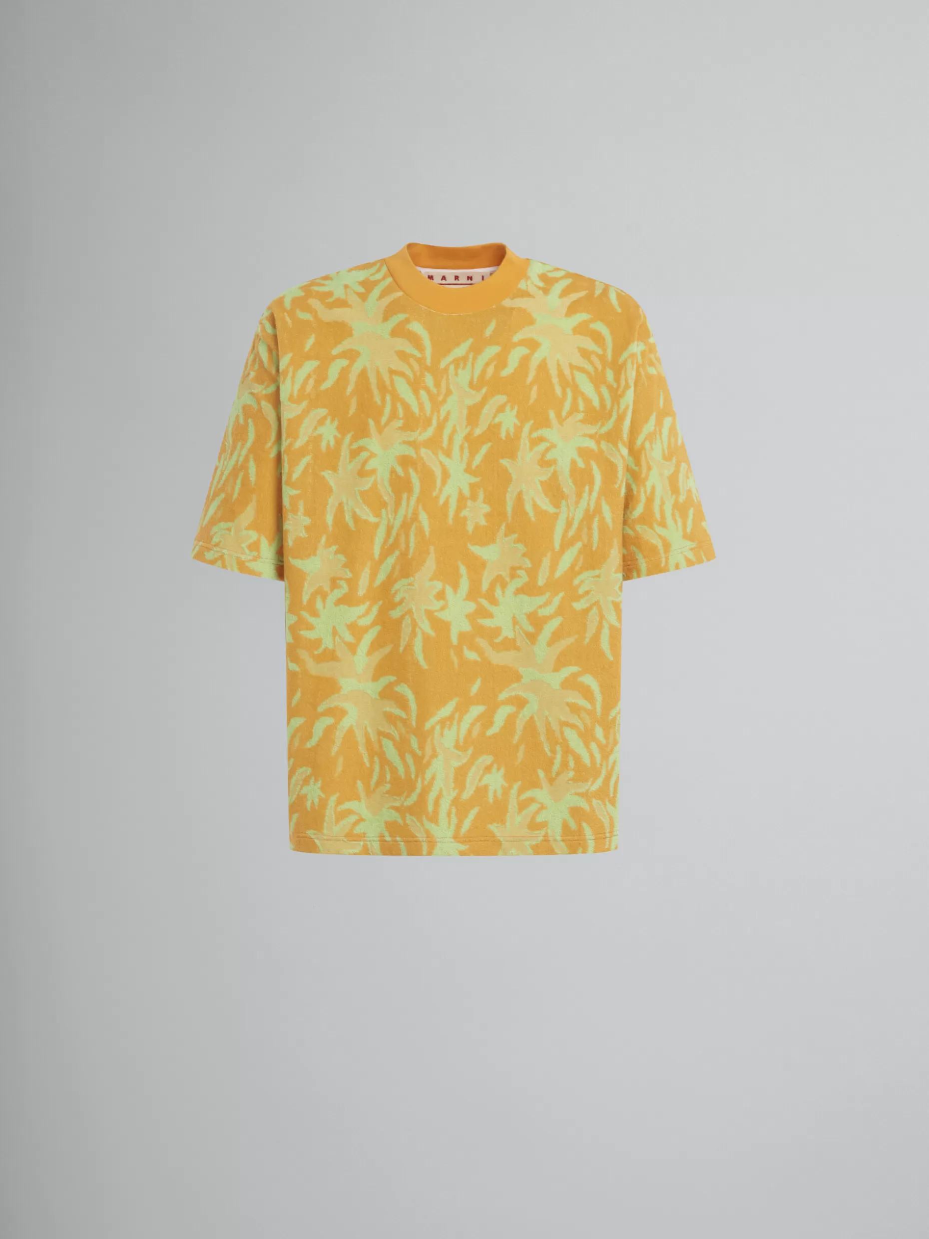 Men Marni X No Vacancy Inn - Orange Jacquard Sponge Fabric T-Shirt