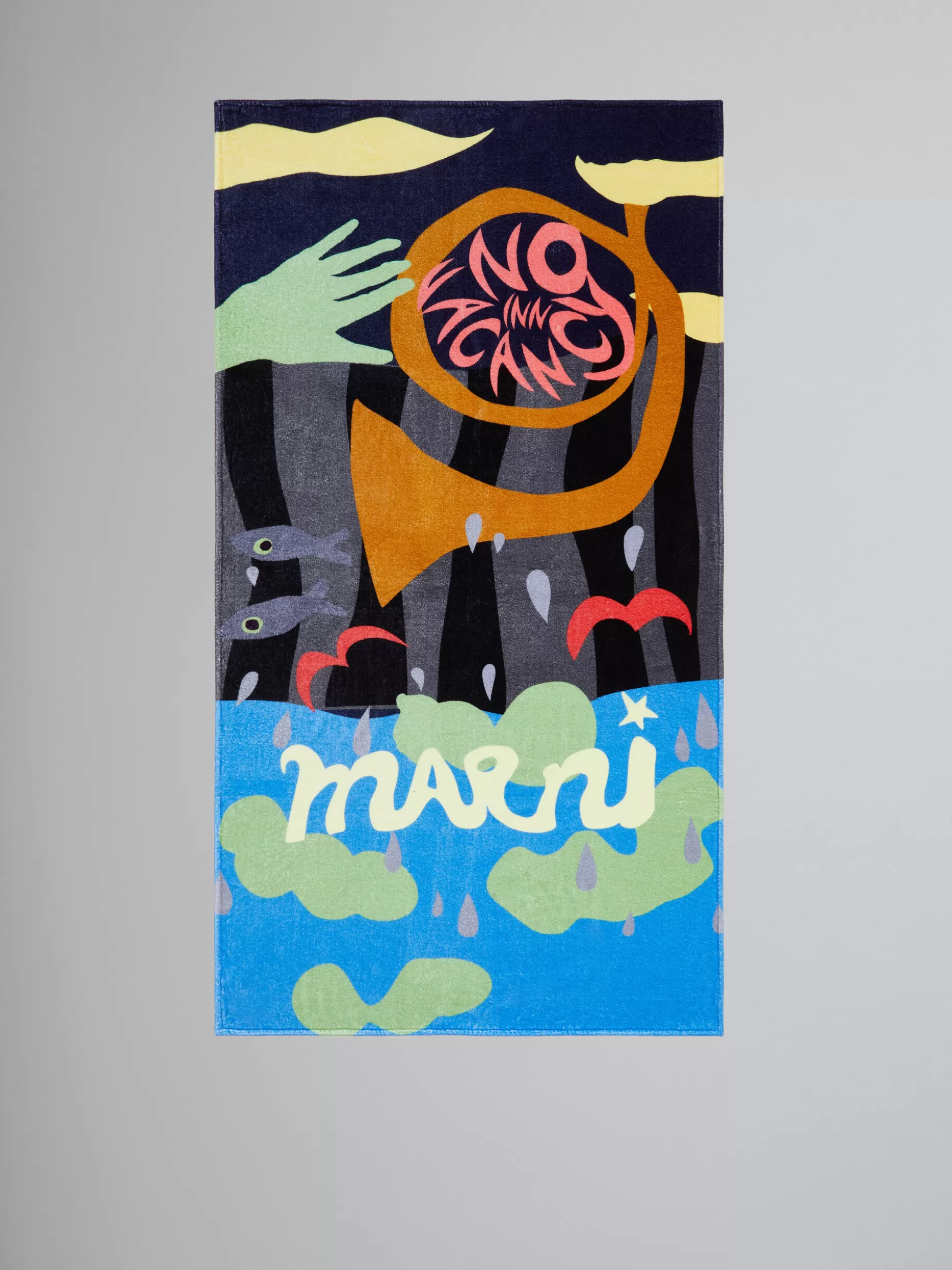 Women Marni X No Vacancy Inn - Printed Cotton Beach Towel