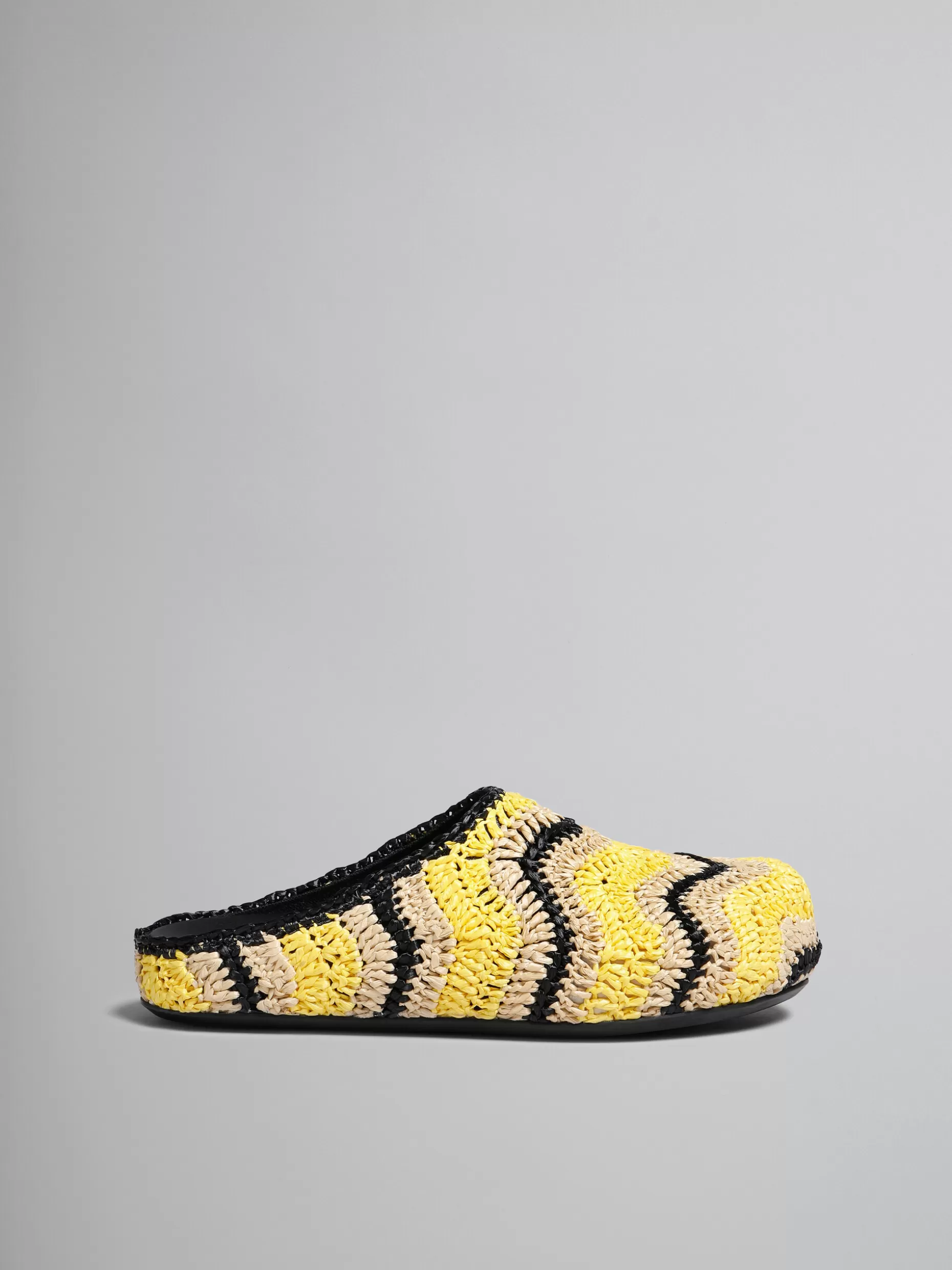 Women Marni X No Vacancy Inn - Yellow Crochet Raffia Sabot