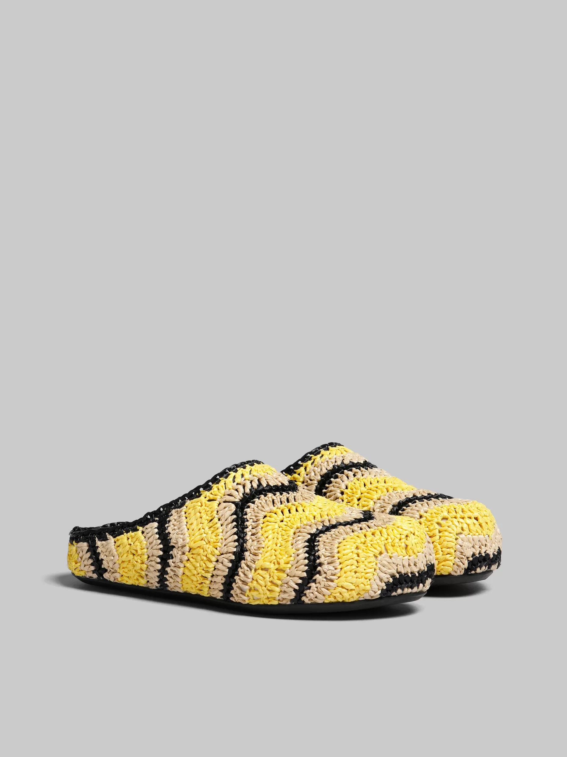 Women Marni X No Vacancy Inn - Yellow Crochet Raffia Sabot