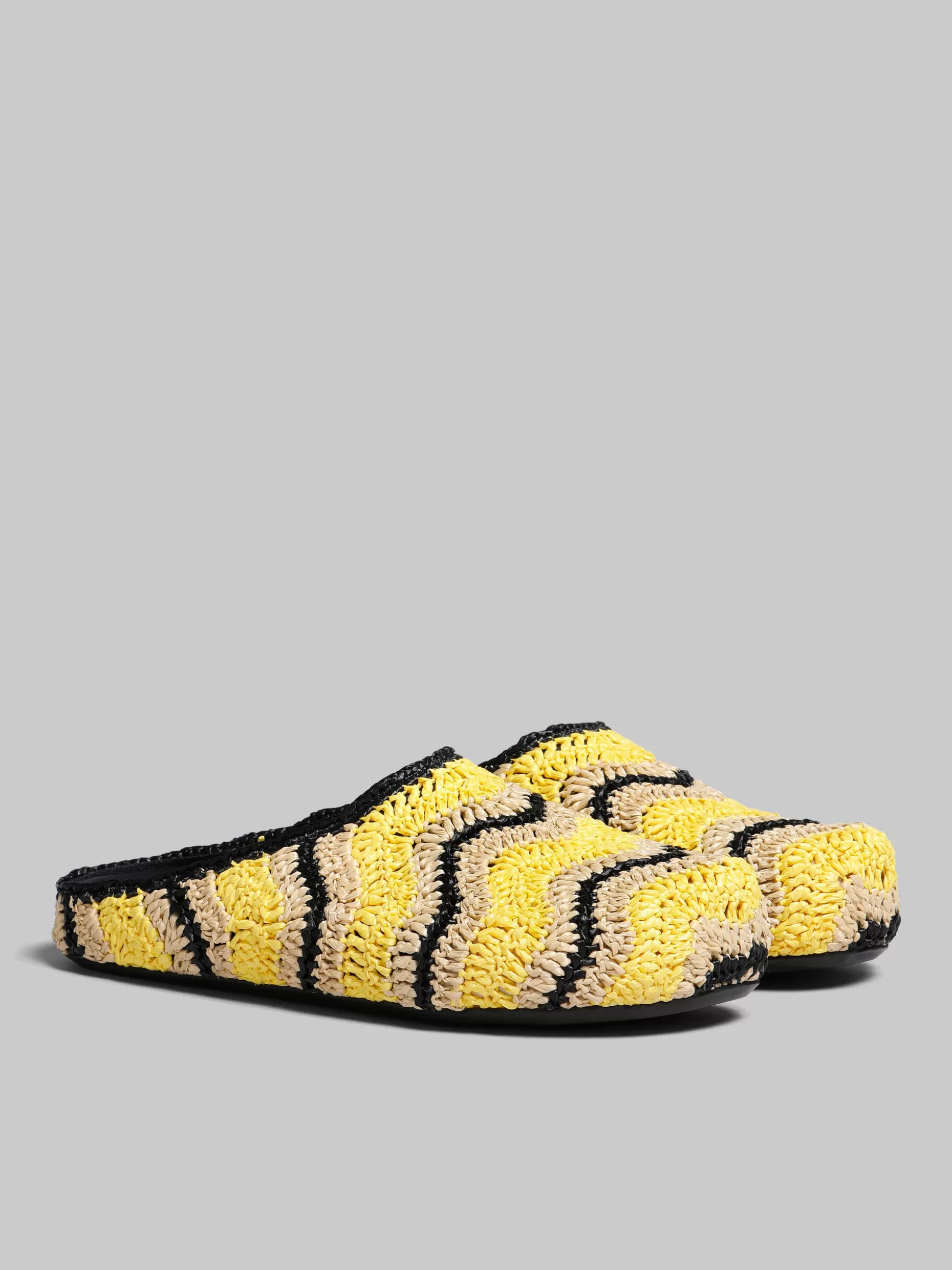 Men Marni X No Vacancy Inn - Yellow Crochet Raffia Sabot