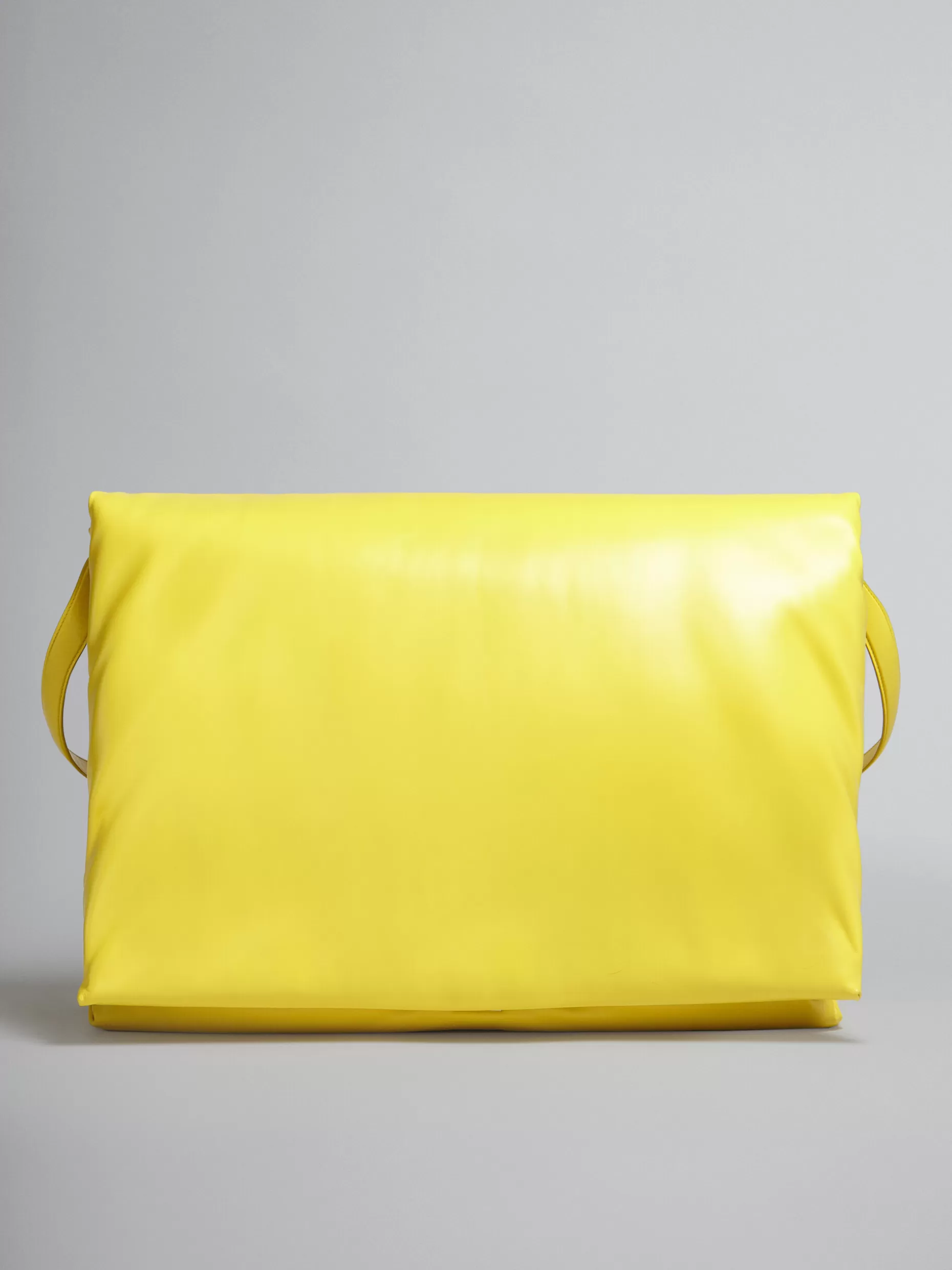 Women Marni Maxi Yellow Calsfkin Prisma Bag