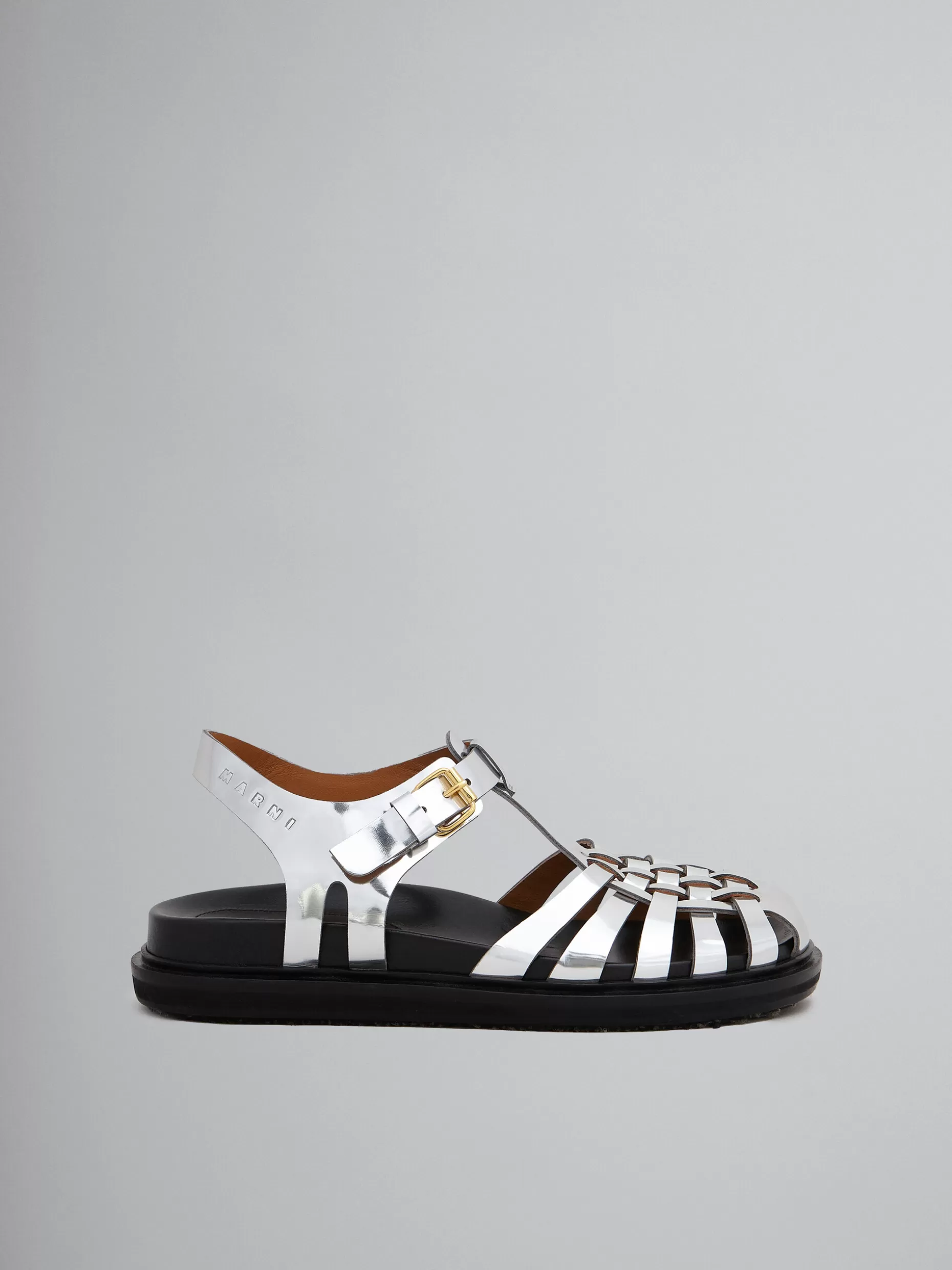 Women Marni Mirrored Leather Fisherman'S Sandal