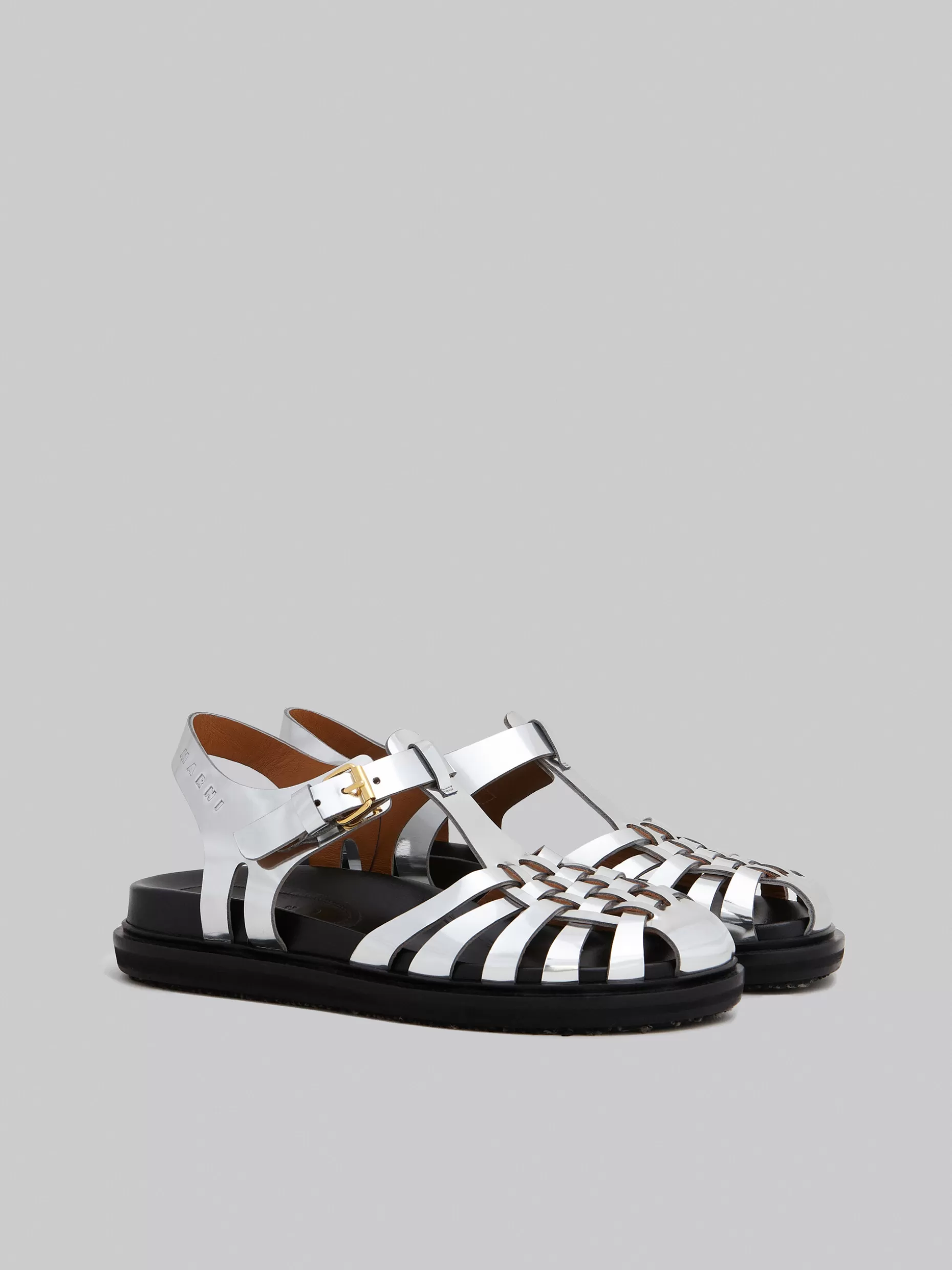 Women Marni Mirrored Leather Fisherman'S Sandal