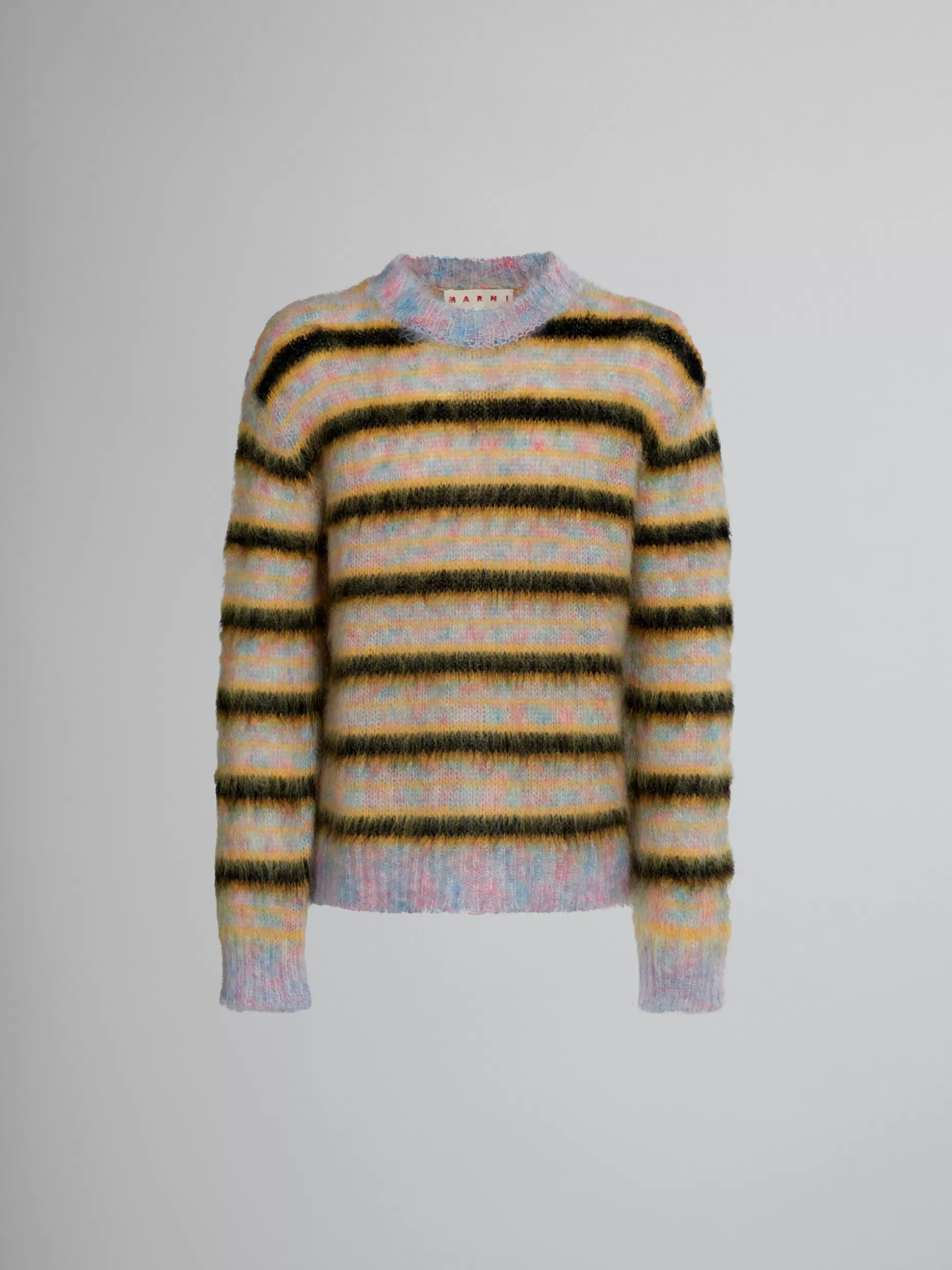 Men Marni Multicolour Striped Mohair Sweater