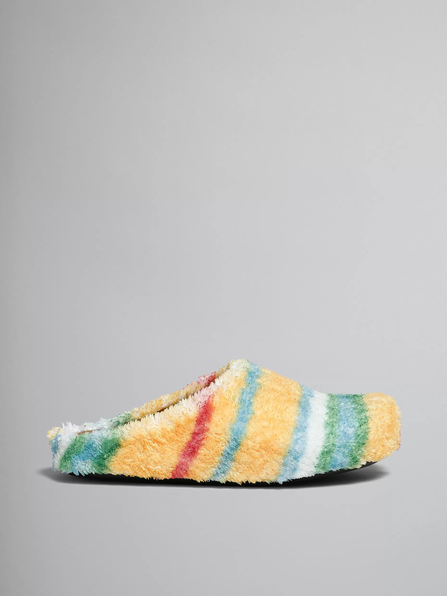 Men Marni Multicolour Striped Terry Fussbett Sabot