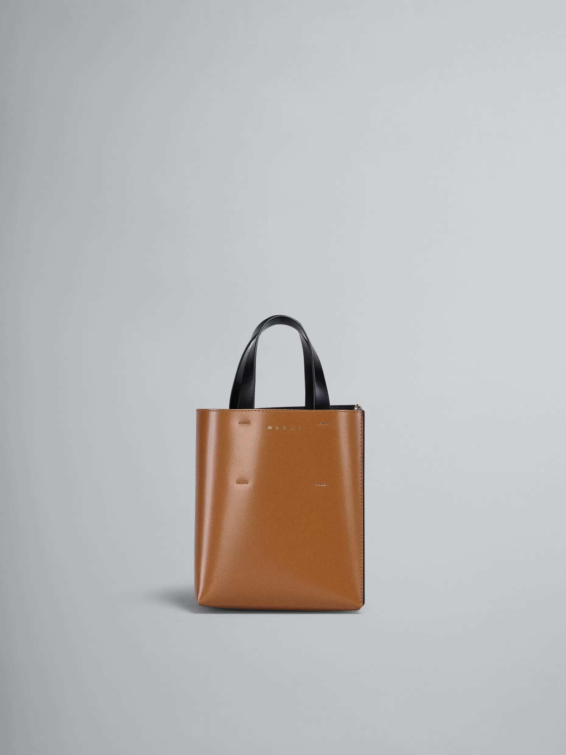 Women Marni Museo Mini Bag In Black And Brown Leather