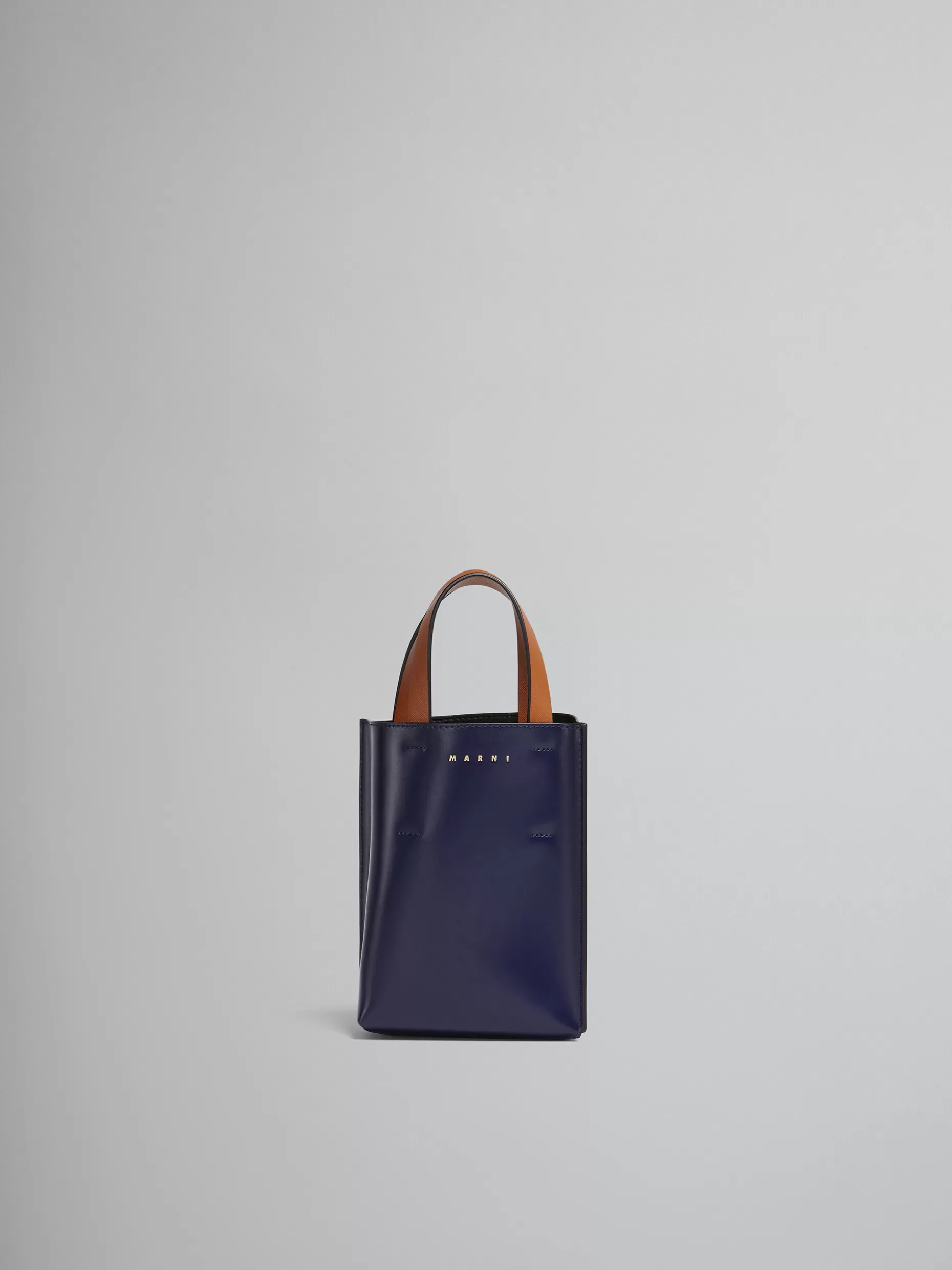 Women Marni Museo Nano Bag In Blue And White Leather