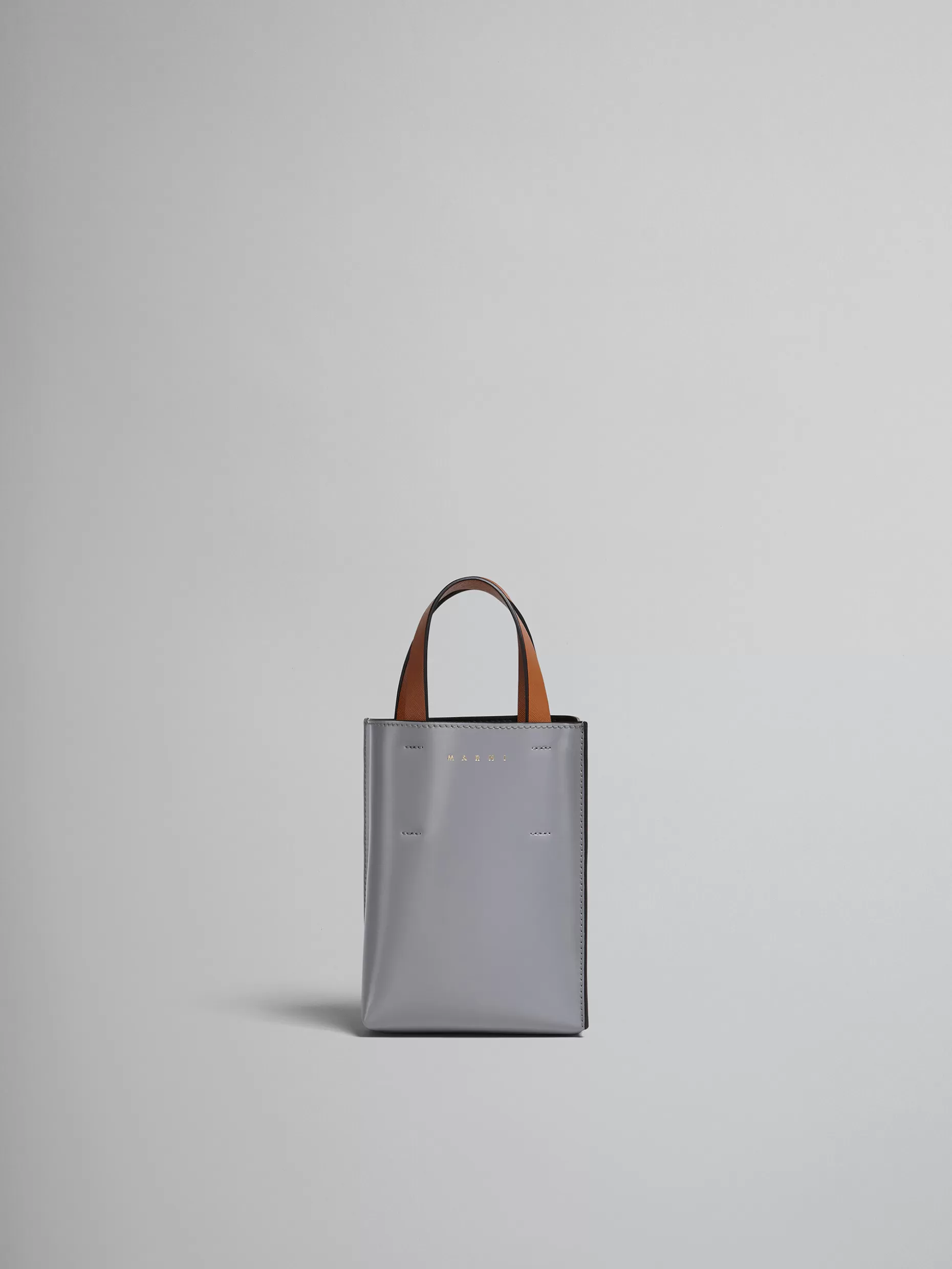 Women Marni Museo Nano Bag In Grey And Purple Leather