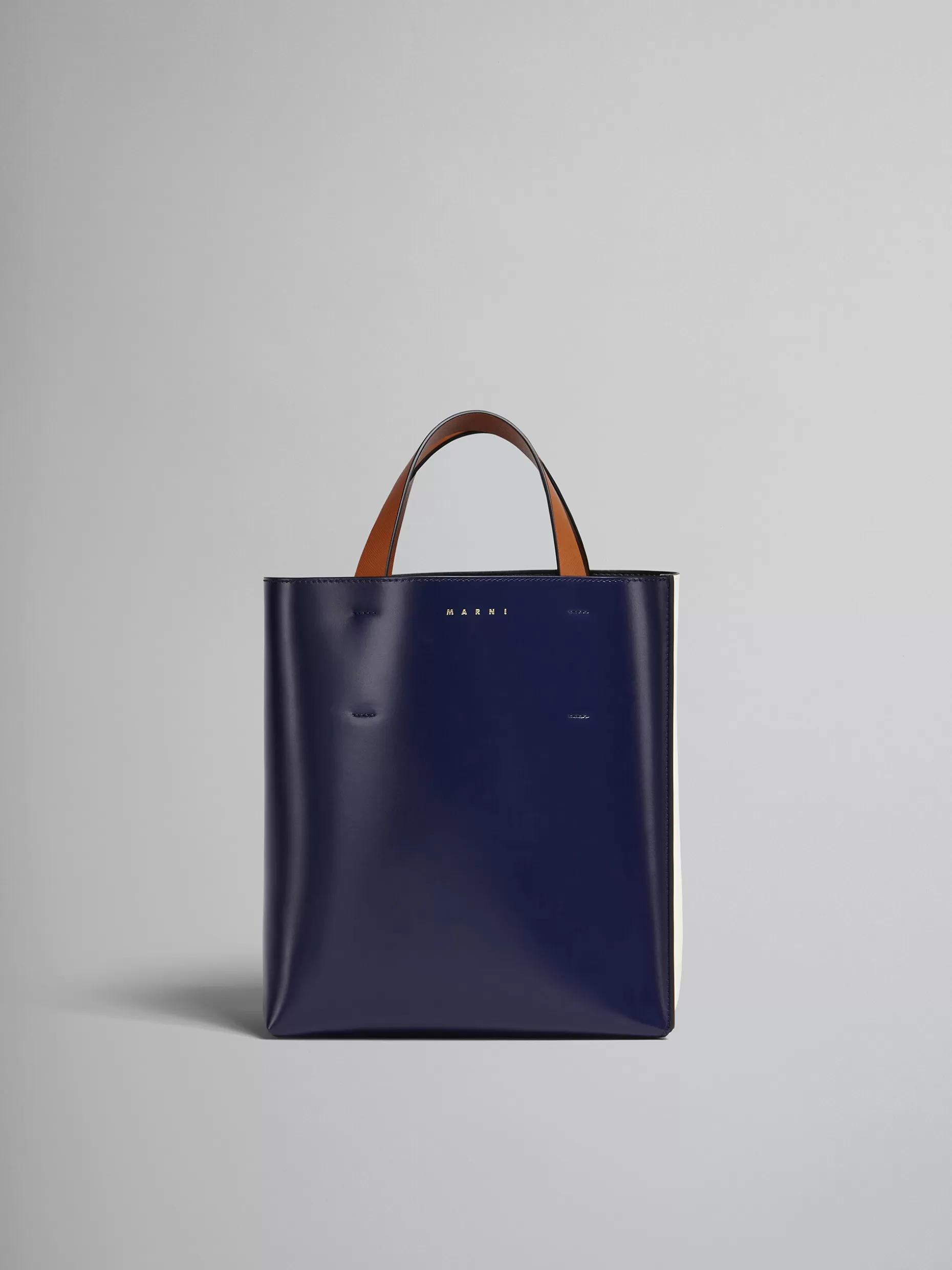 Women Marni Museo Small Bag In Blue And White Leather