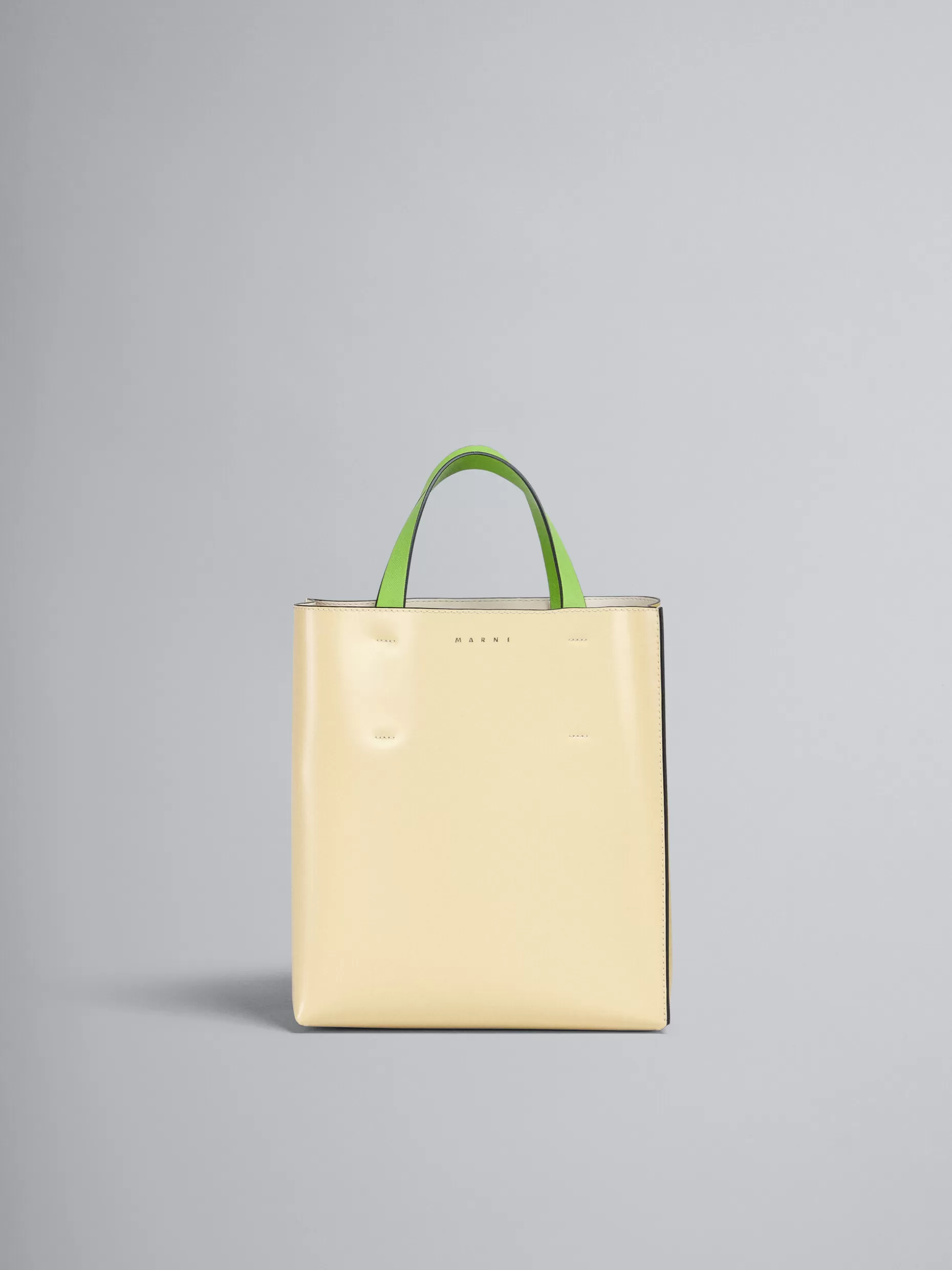 Women Marni Museo Small Bag In Yellow Saffiano Leather