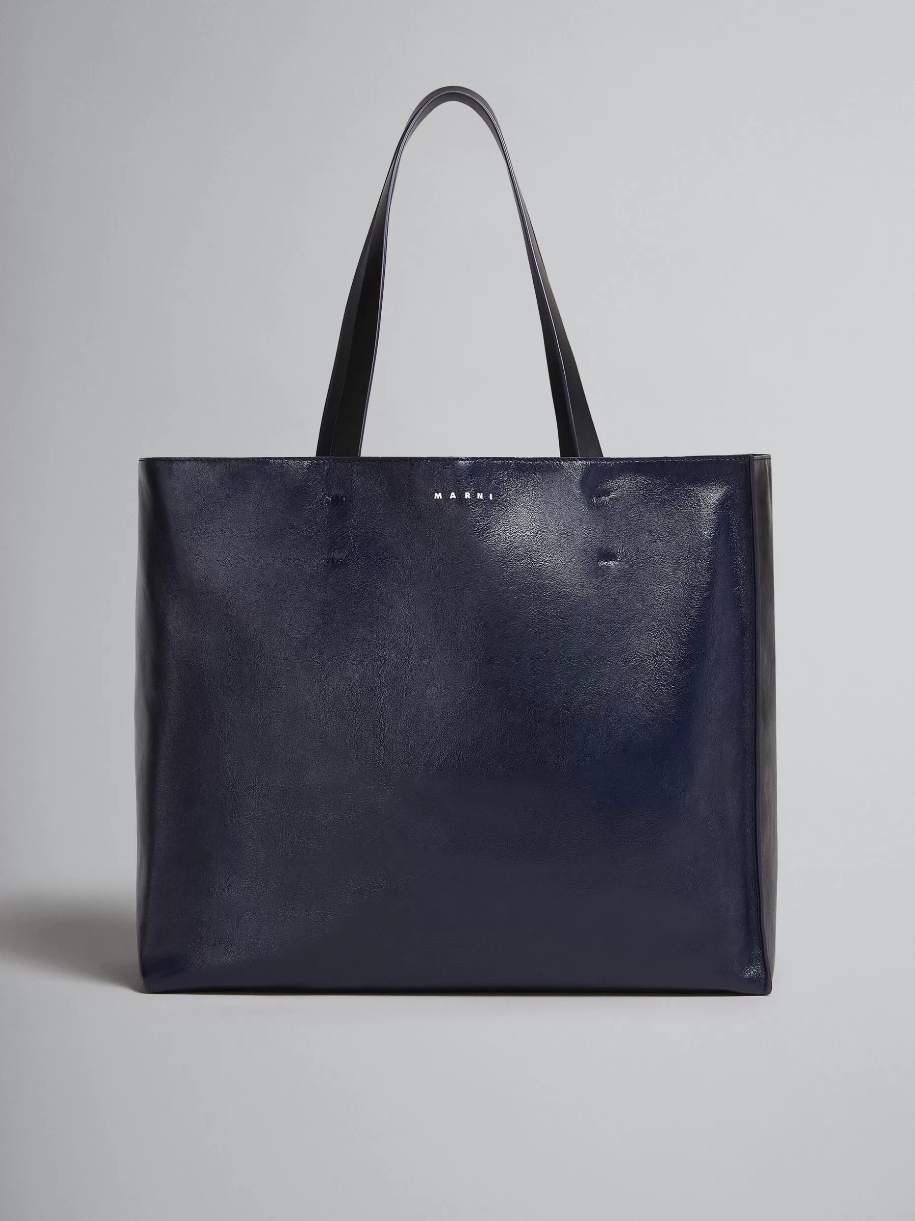 Men Marni Museo Soft Bag In Blue And Black Leather