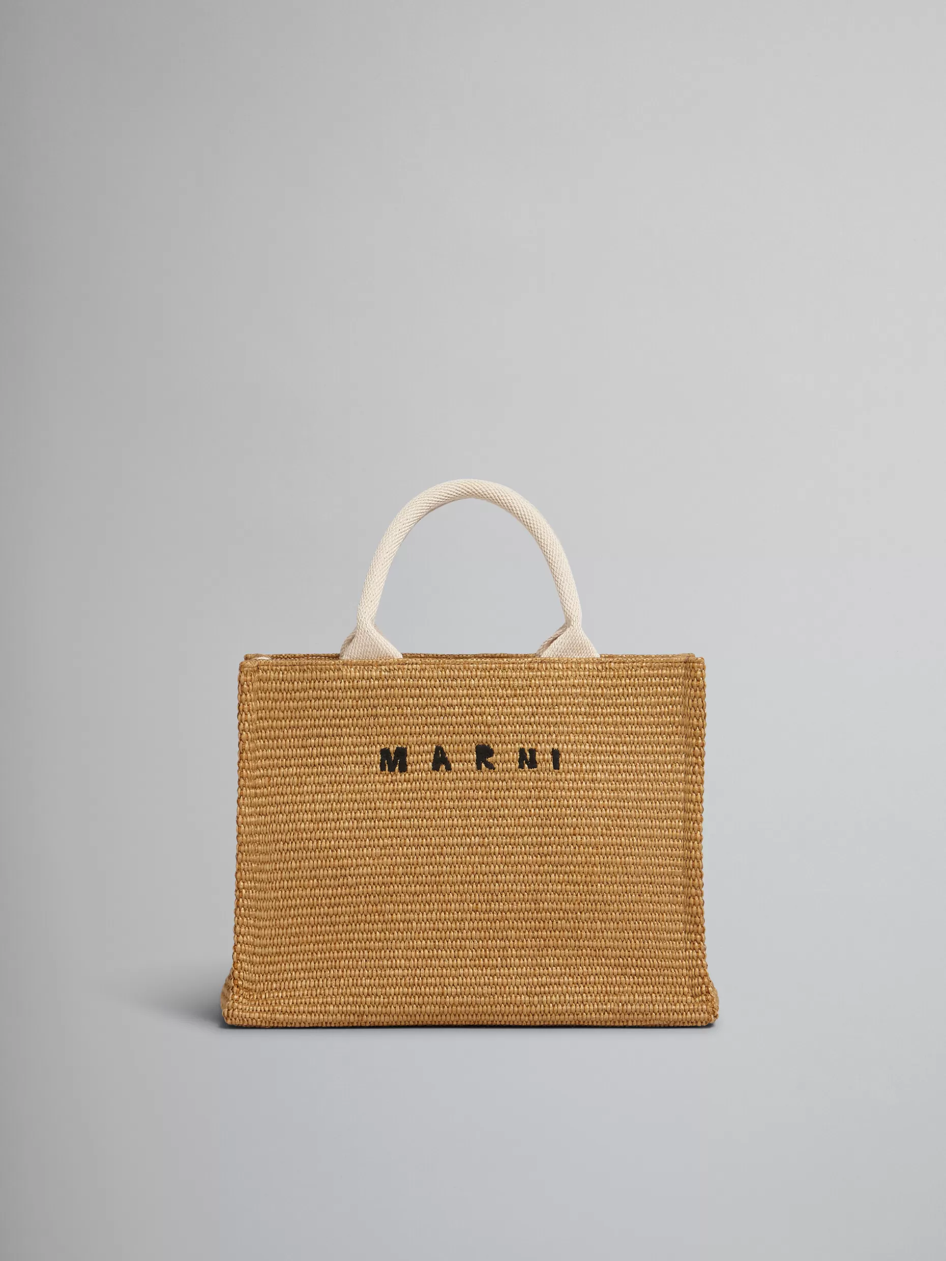 Women Marni Natural Raffia Small Tote Bag