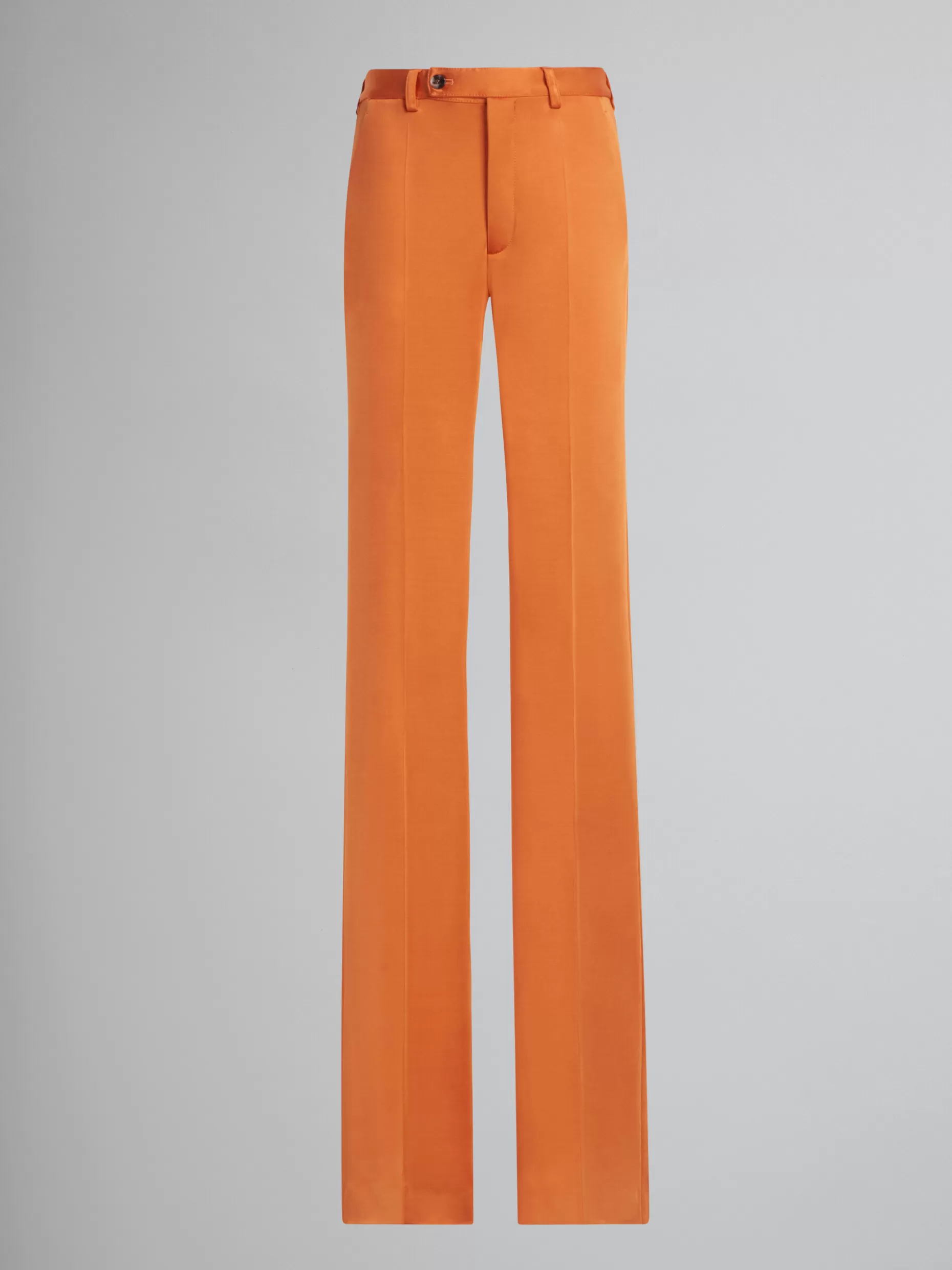 Men Marni Orange Stretch Viscose Organzine Trousers