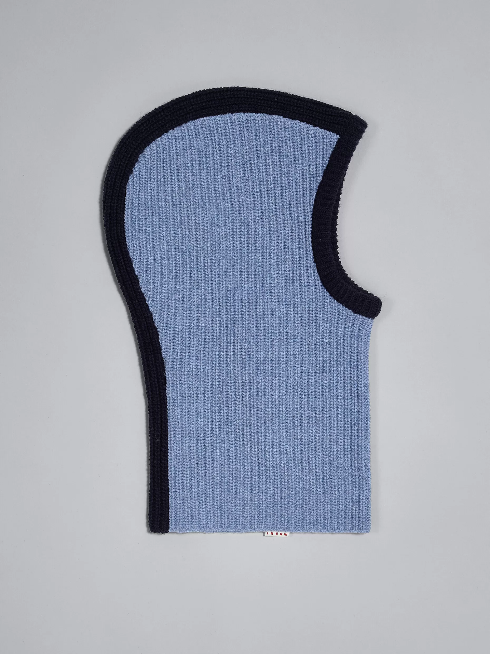 Women Marni Pale Blue Shetland Wool Balaclava