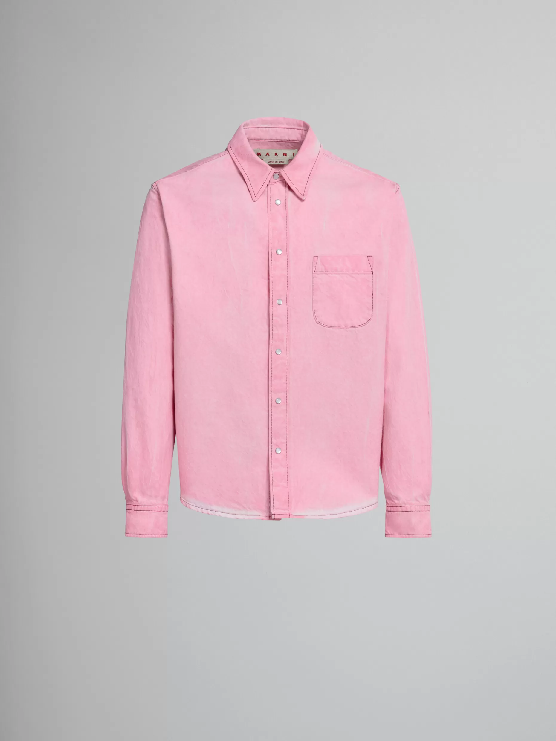 Men Marni Pink Cotton Drill Shirt