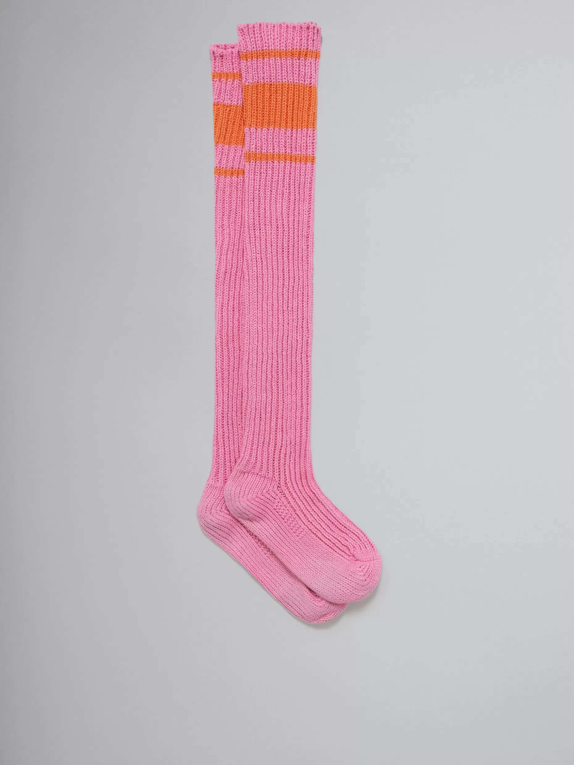 Women Marni Pink Cotton Knee-Length Socks