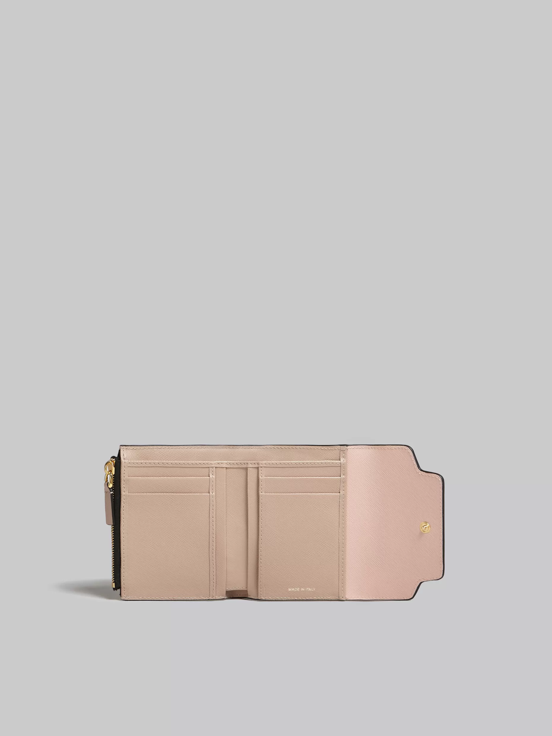 Women Marni Pink White And Beige Saffiano Leather Wallet