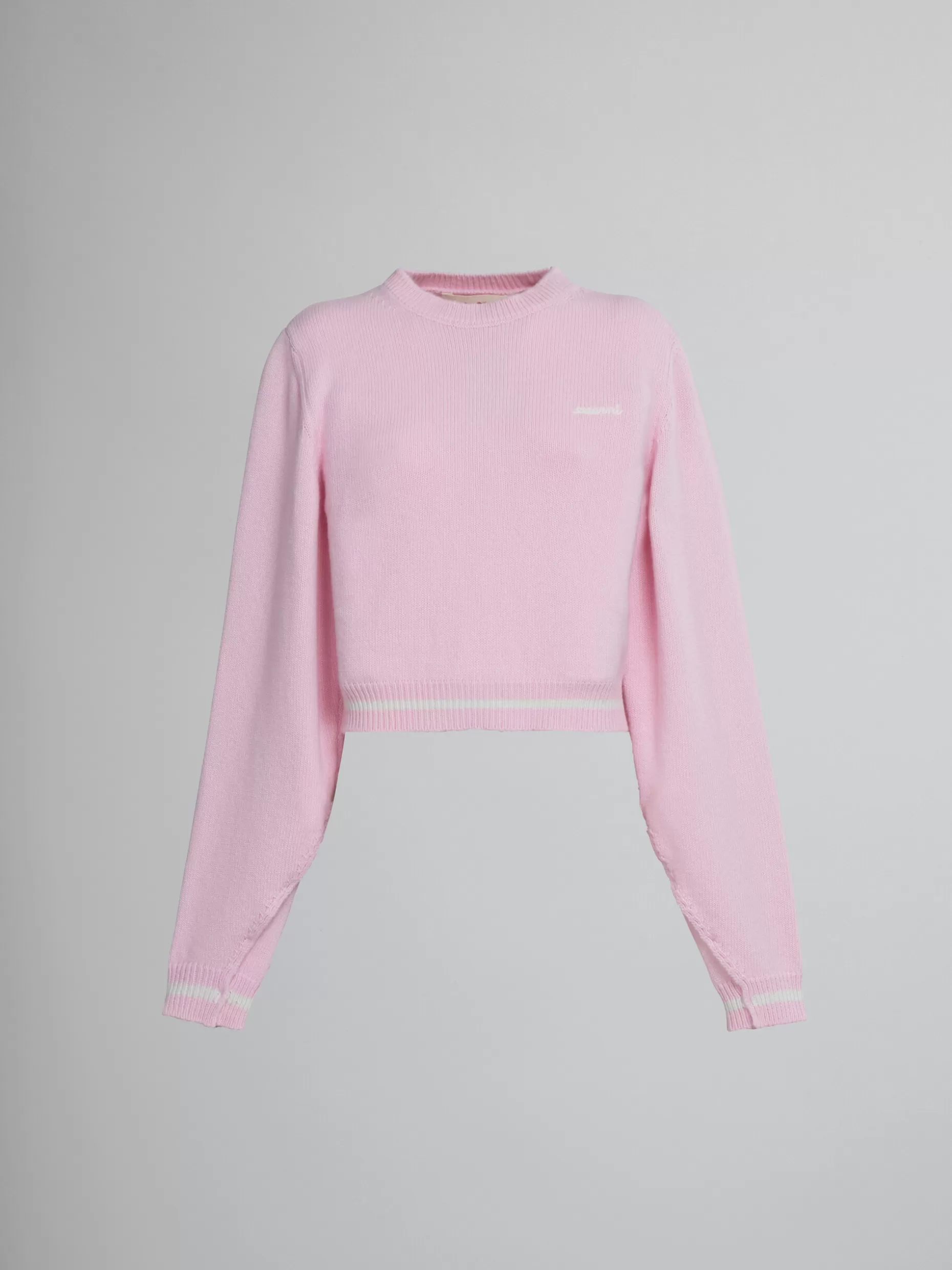 Women Marni Pink Wool Sweater With Logo