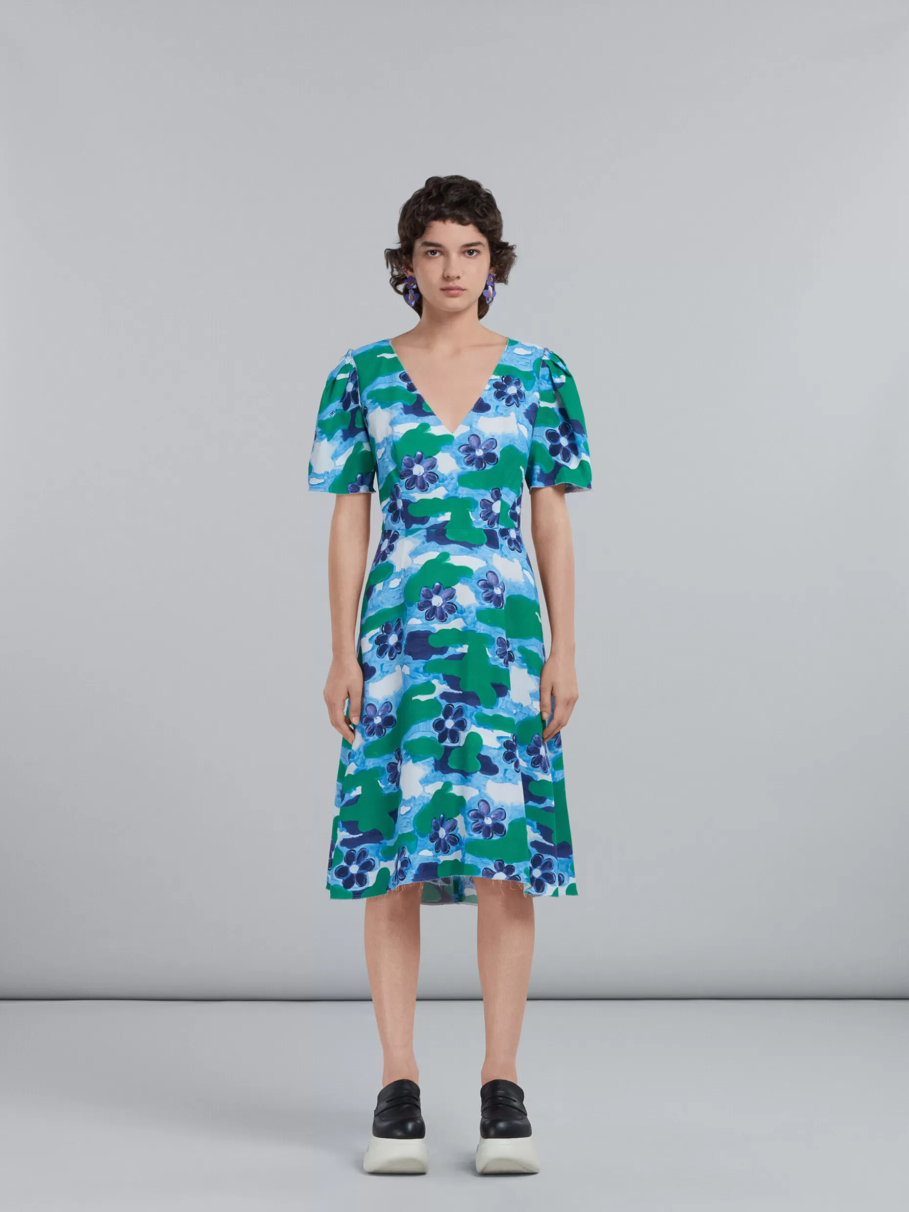 Women Marni Printed Cady Dress