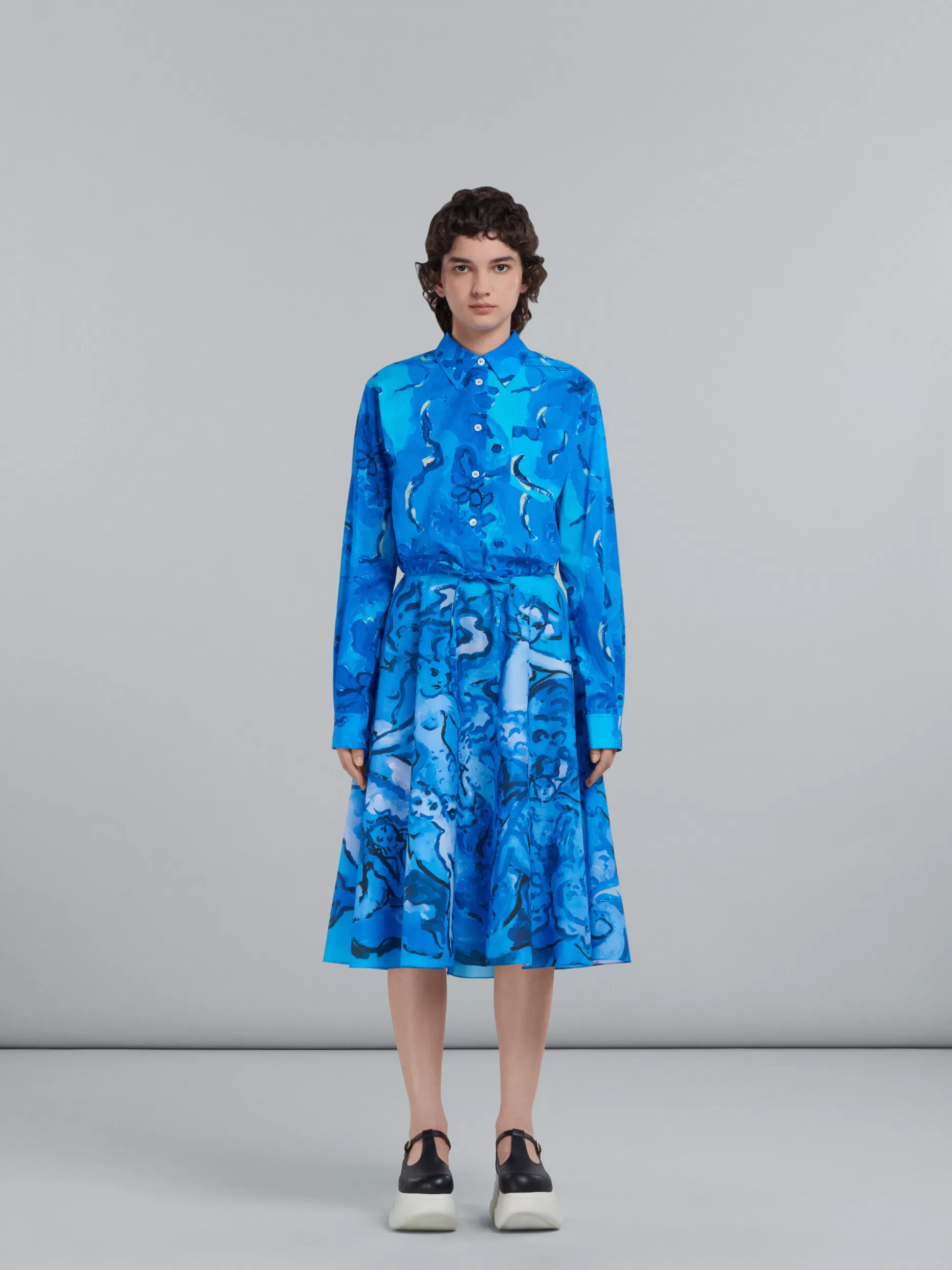 Women Marni Printed Full Poplin Skirt