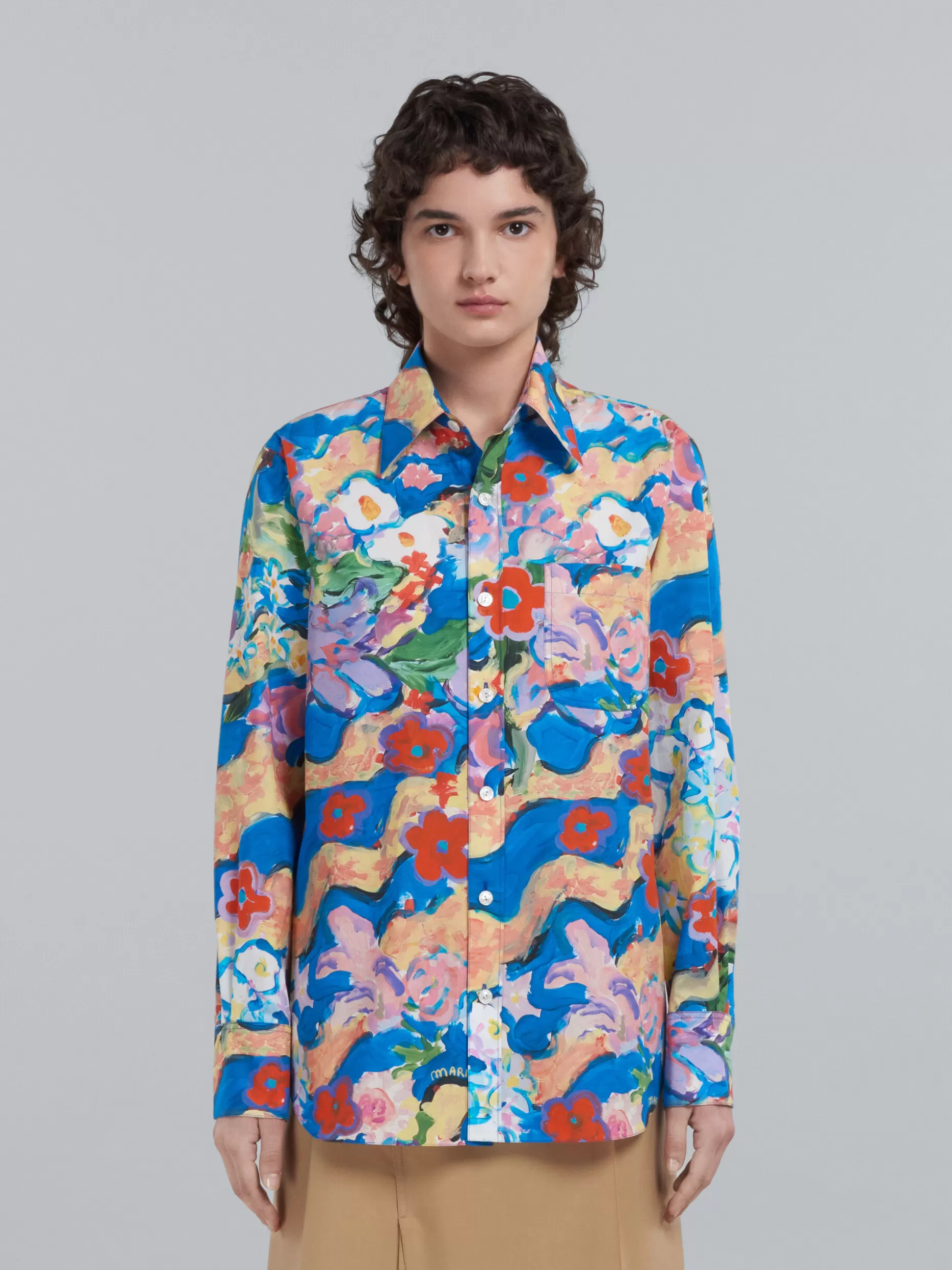 Women Marni Printed Poplin Shirt