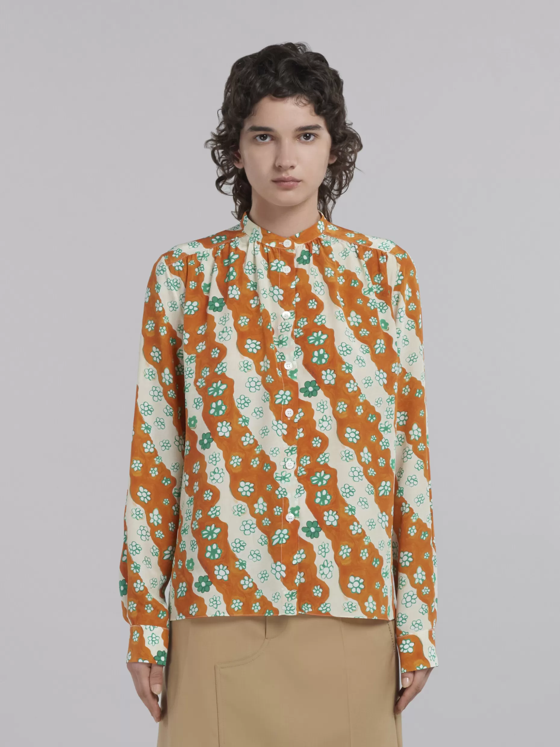 Women Marni Printed Silk Blouse