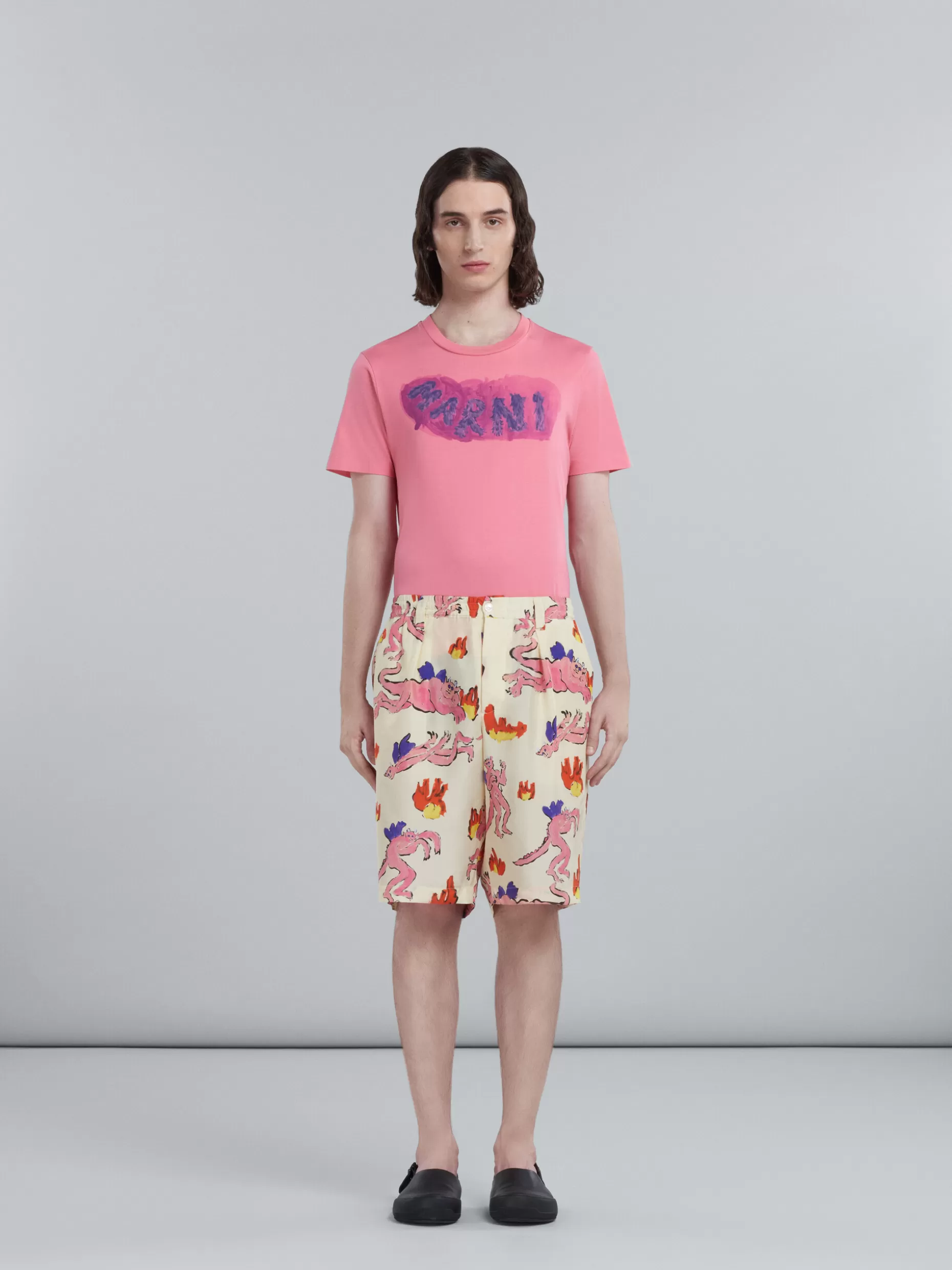 Men Marni Printed Silk Shorts