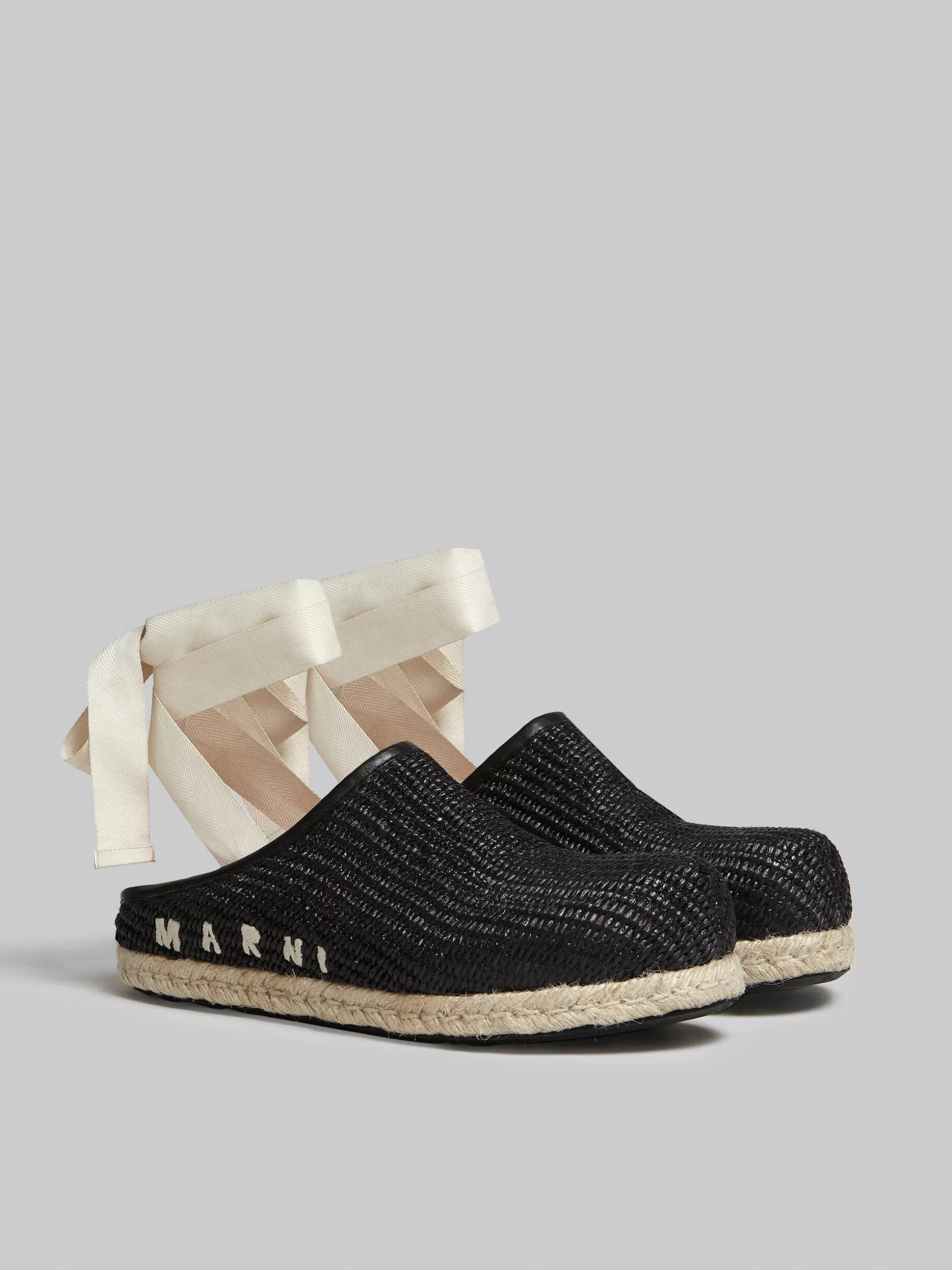 Women Marni Raffia Fussbett Sabot