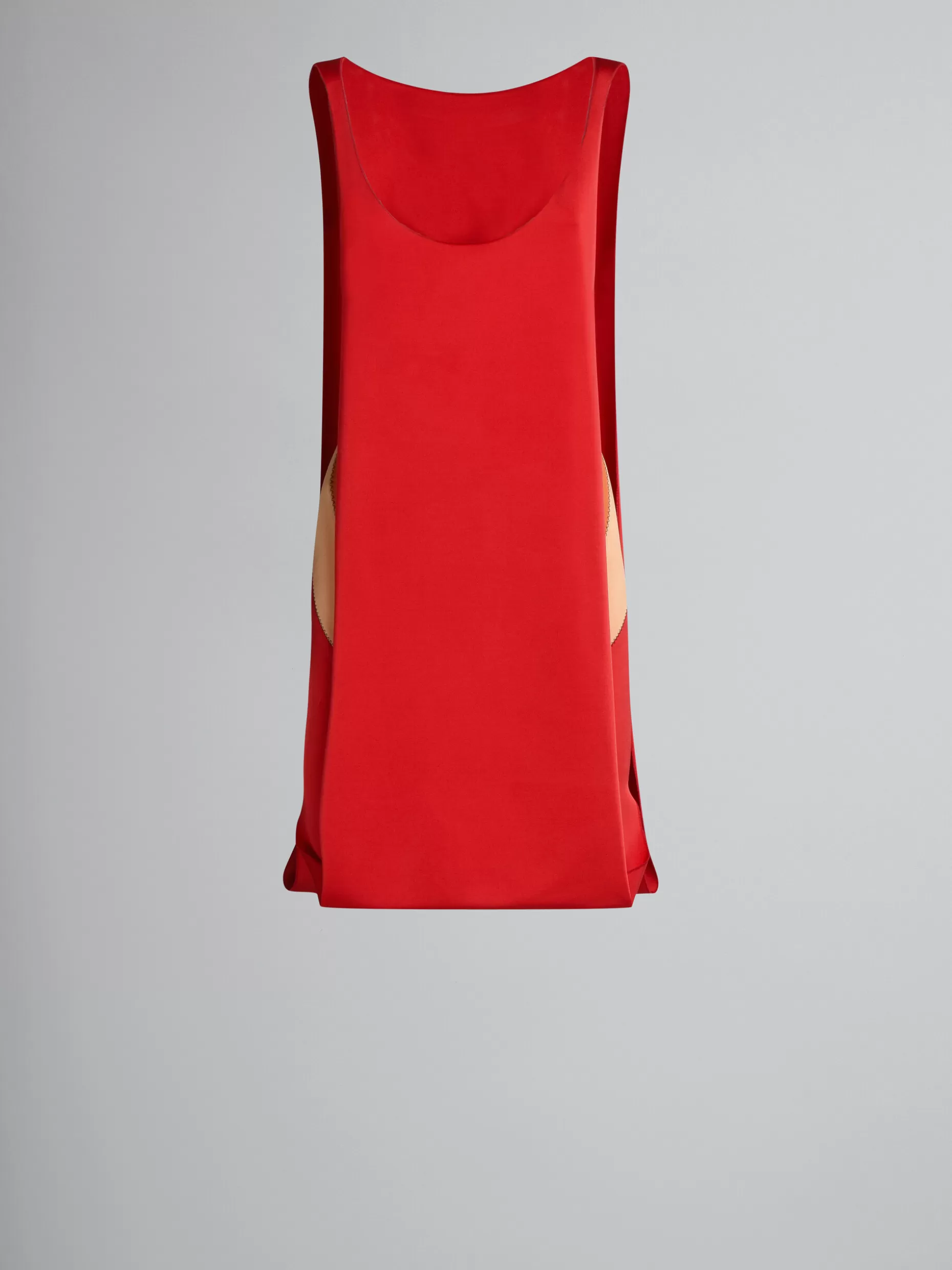 Women Marni Red Jersey Draped Mini Dress