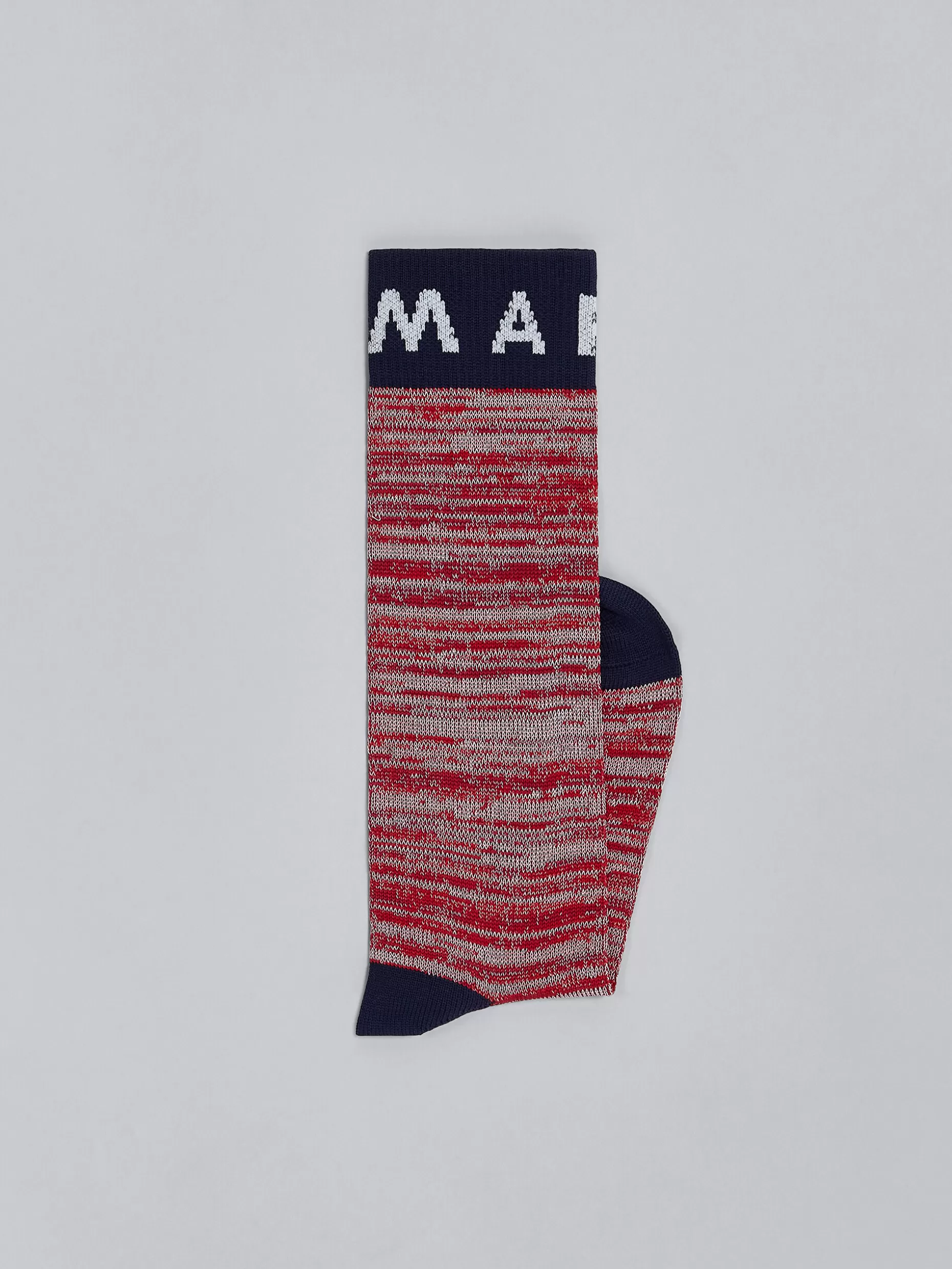 Women Marni Red Mouliné Cotton And Nylon Socks