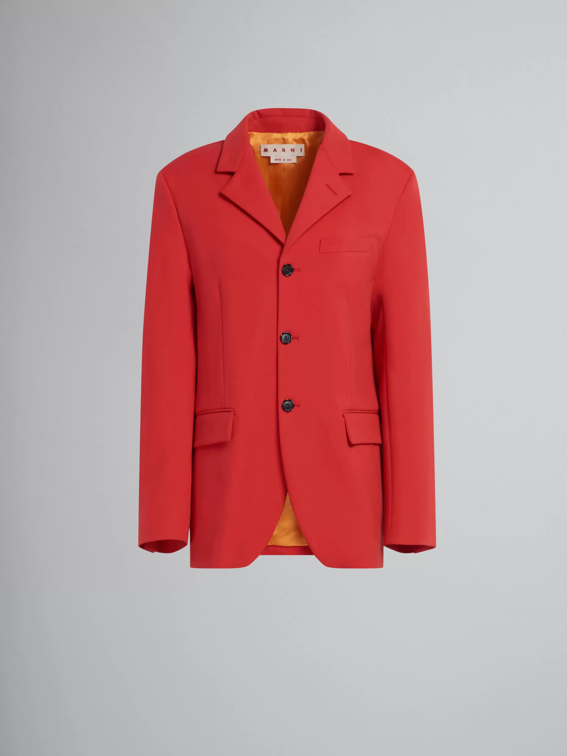 Women Marni Red Single-Breasted Jersey Blazer