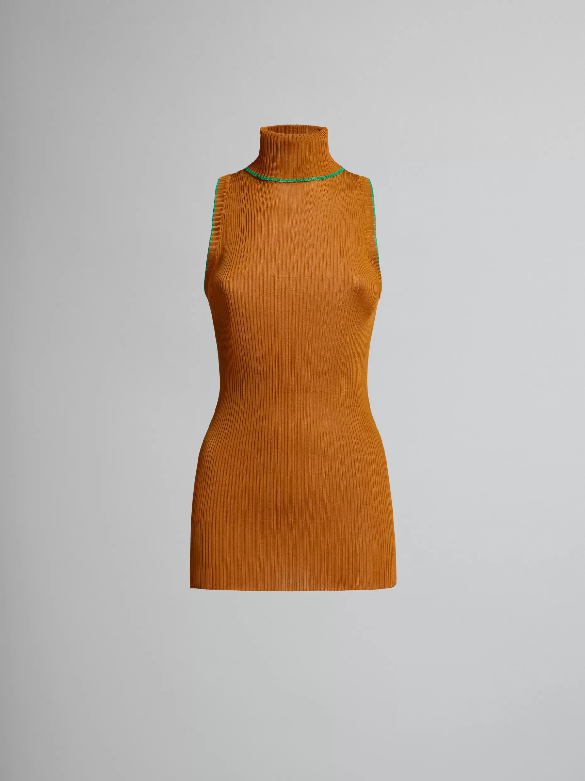 Women Marni Ribbed Viscose Turtleneck Sweater