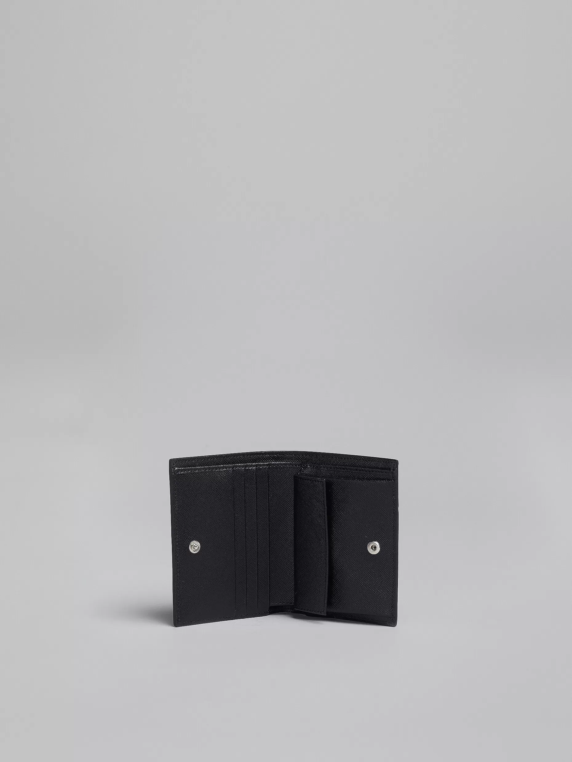 Men Marni Saffiano Leather Bi-Fold Wallet