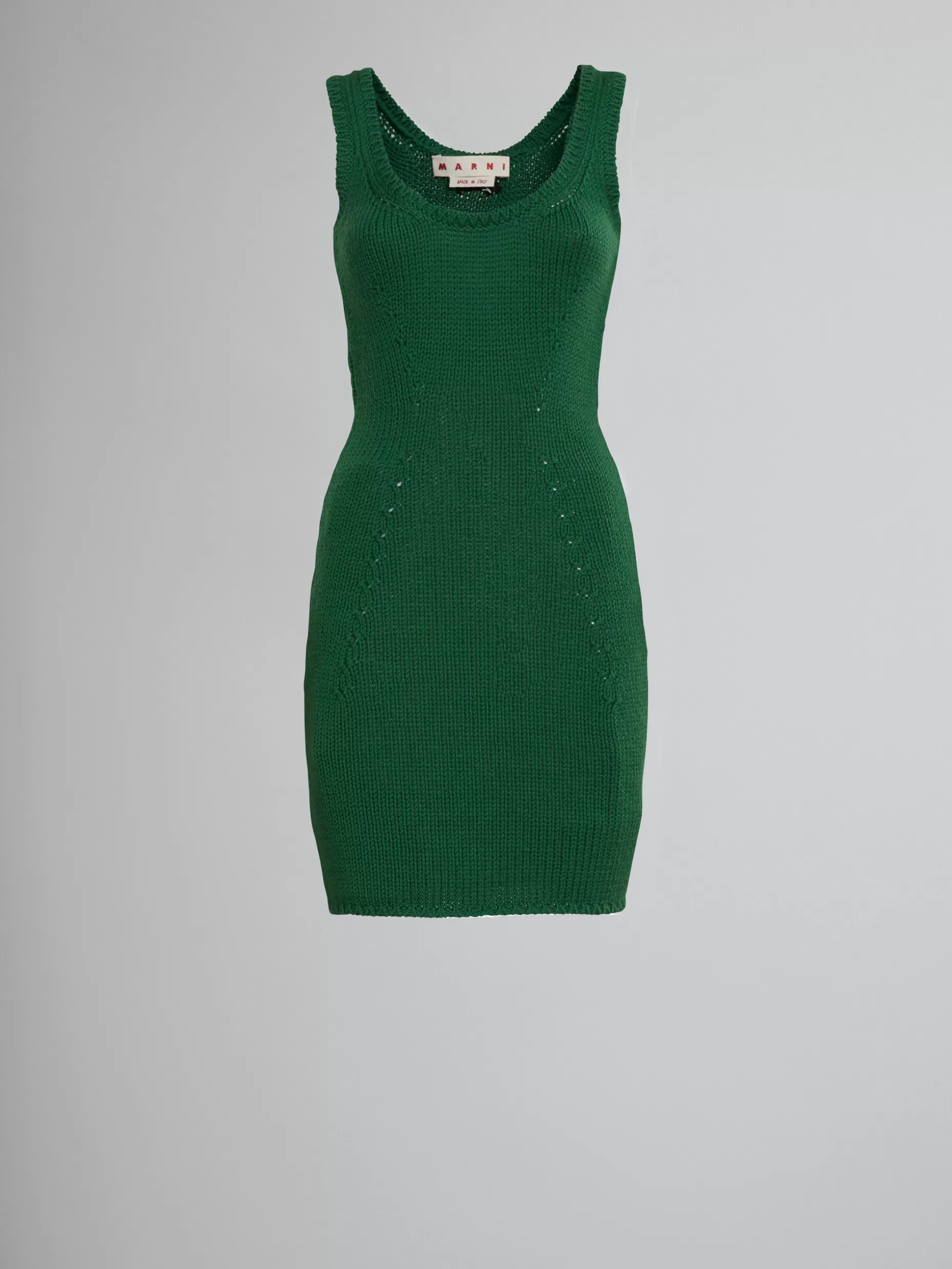 Women Marni Sheath Dress In Green Wool