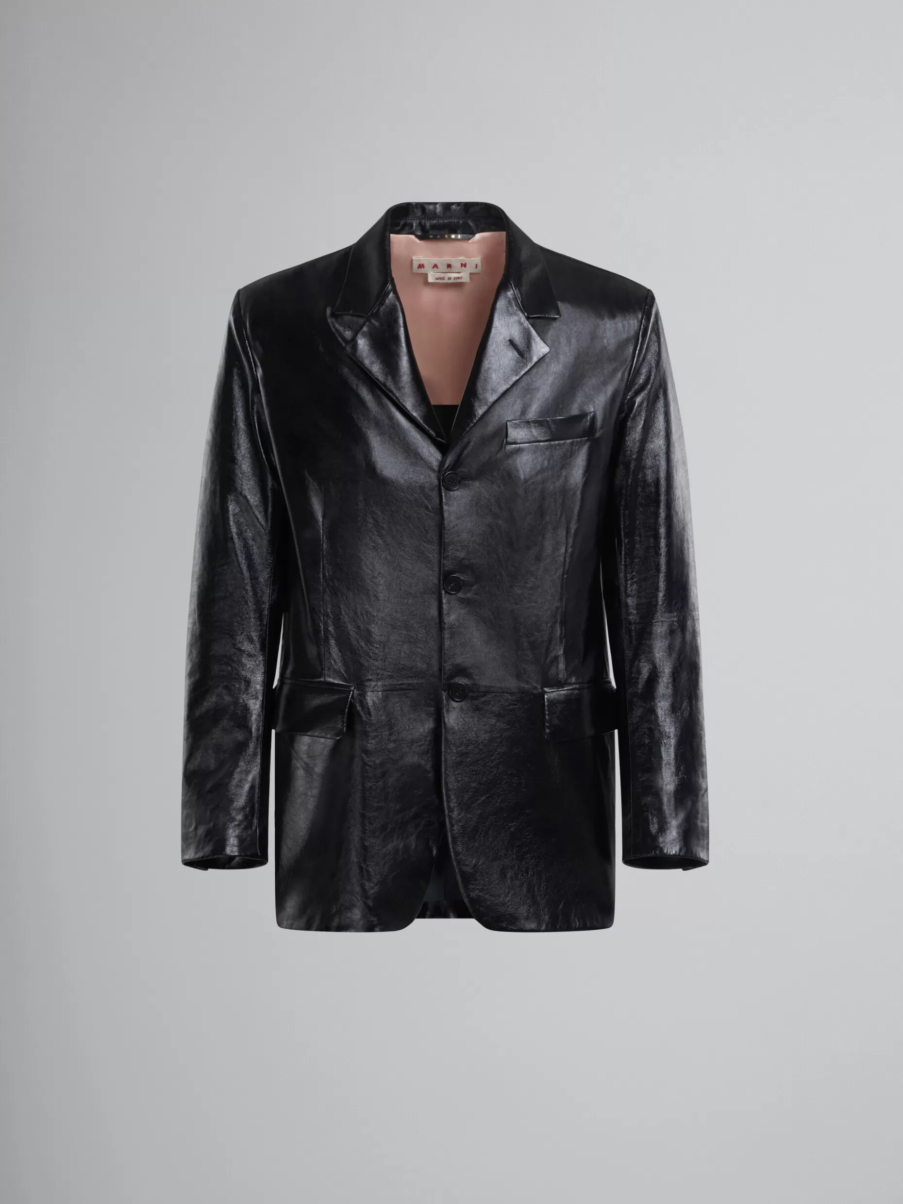 Men Marni Single-Breasted Blazer In Ultralight Naplak Leather