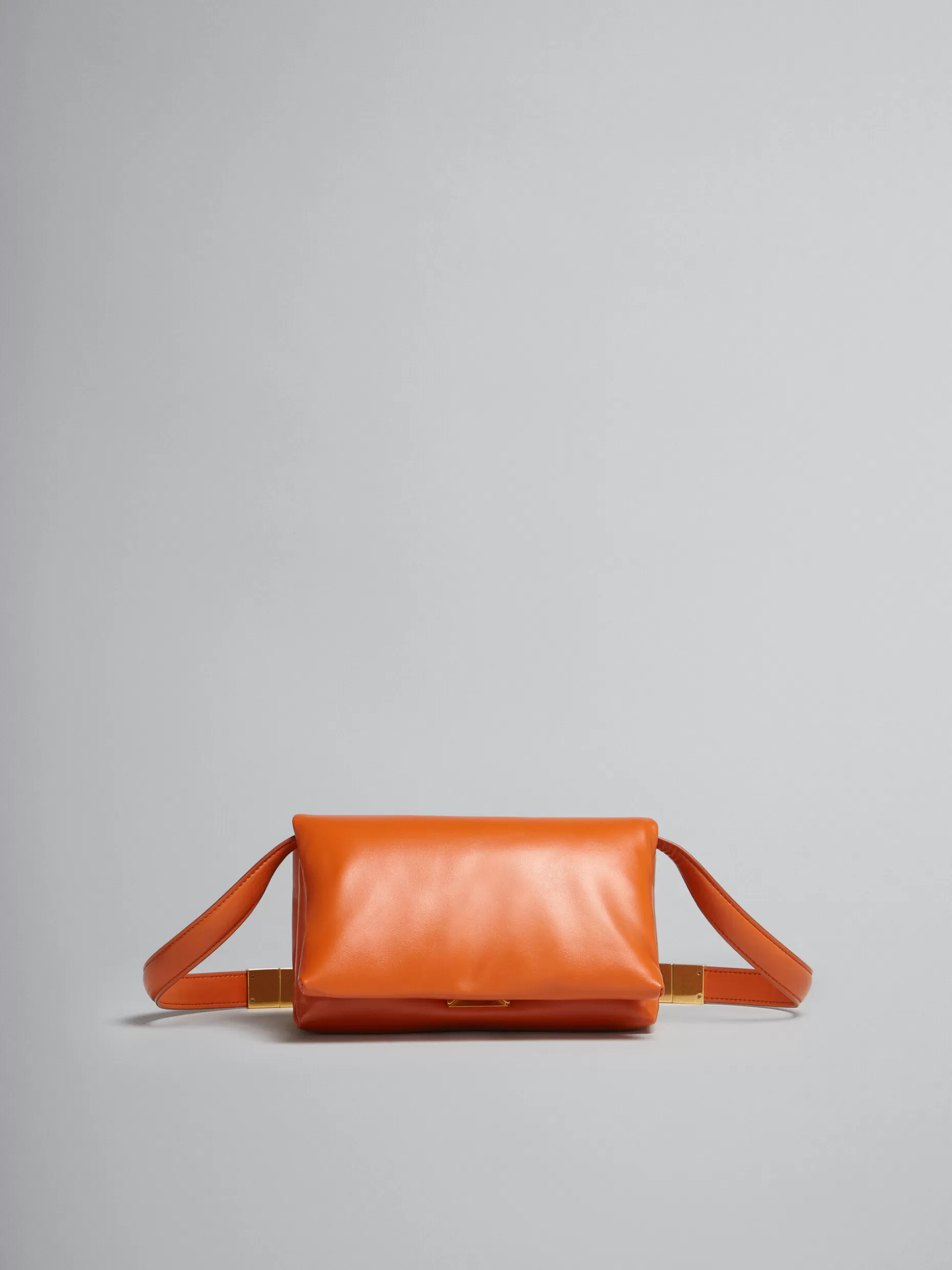 Women Marni Small Orange Calsfkin Prisma Bag