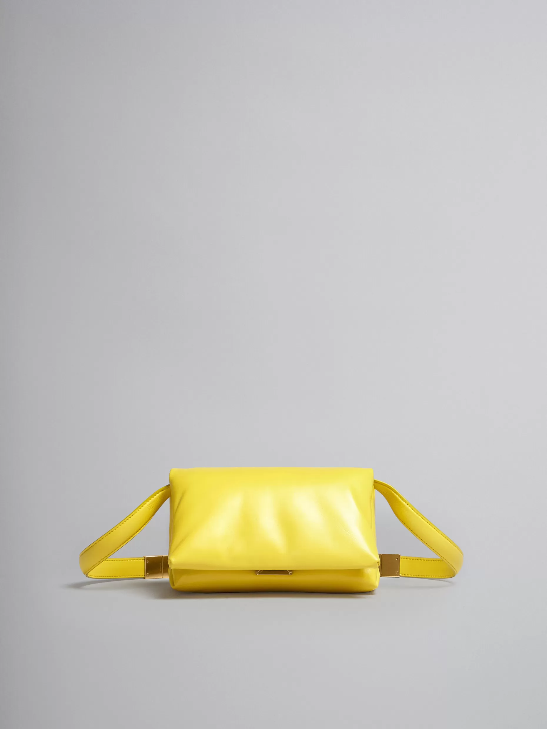 Women Marni Small Yellow Calsfkin Prisma Bag