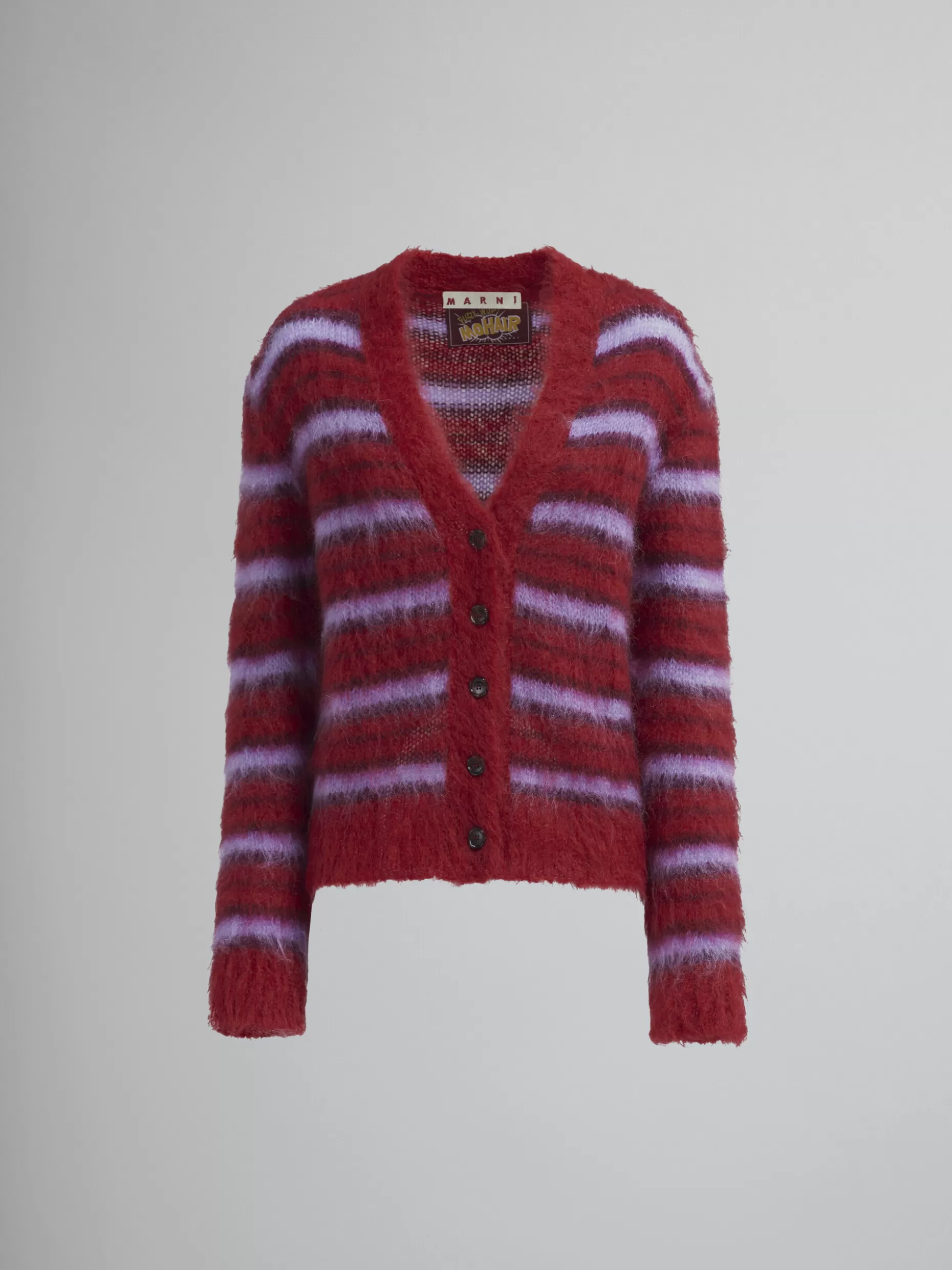 Women Marni Striped Brushed Mohair Sweater