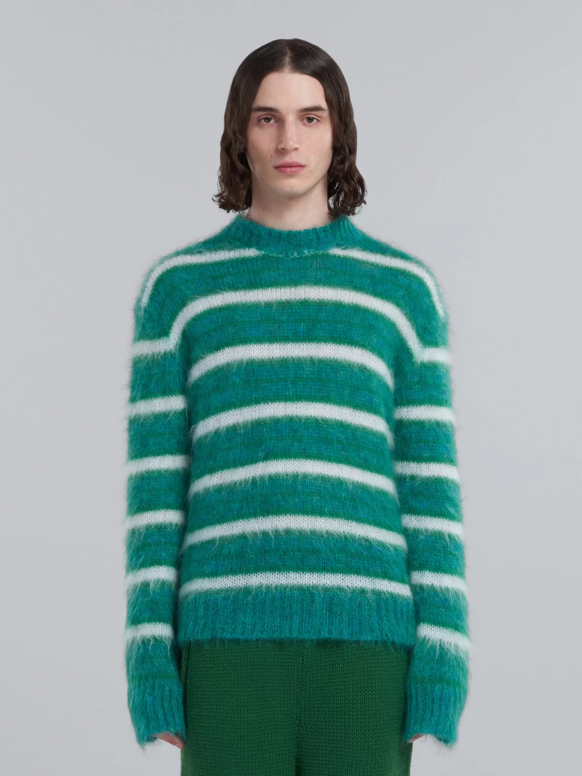 Men Marni Striped Mohair Sweater