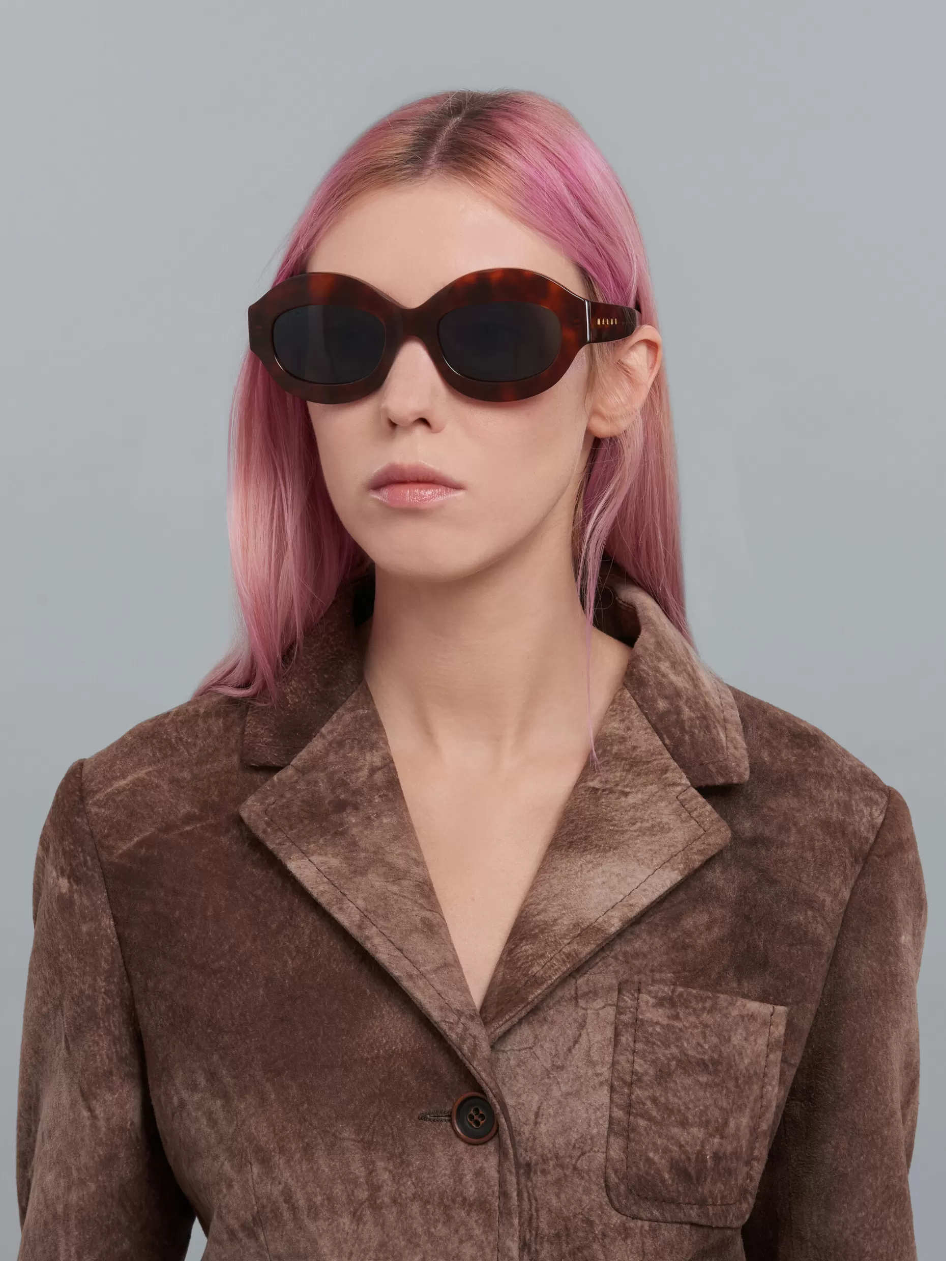 Women Marni Tortoiseshell Ik Kil Cenote Acetate Sunglasses