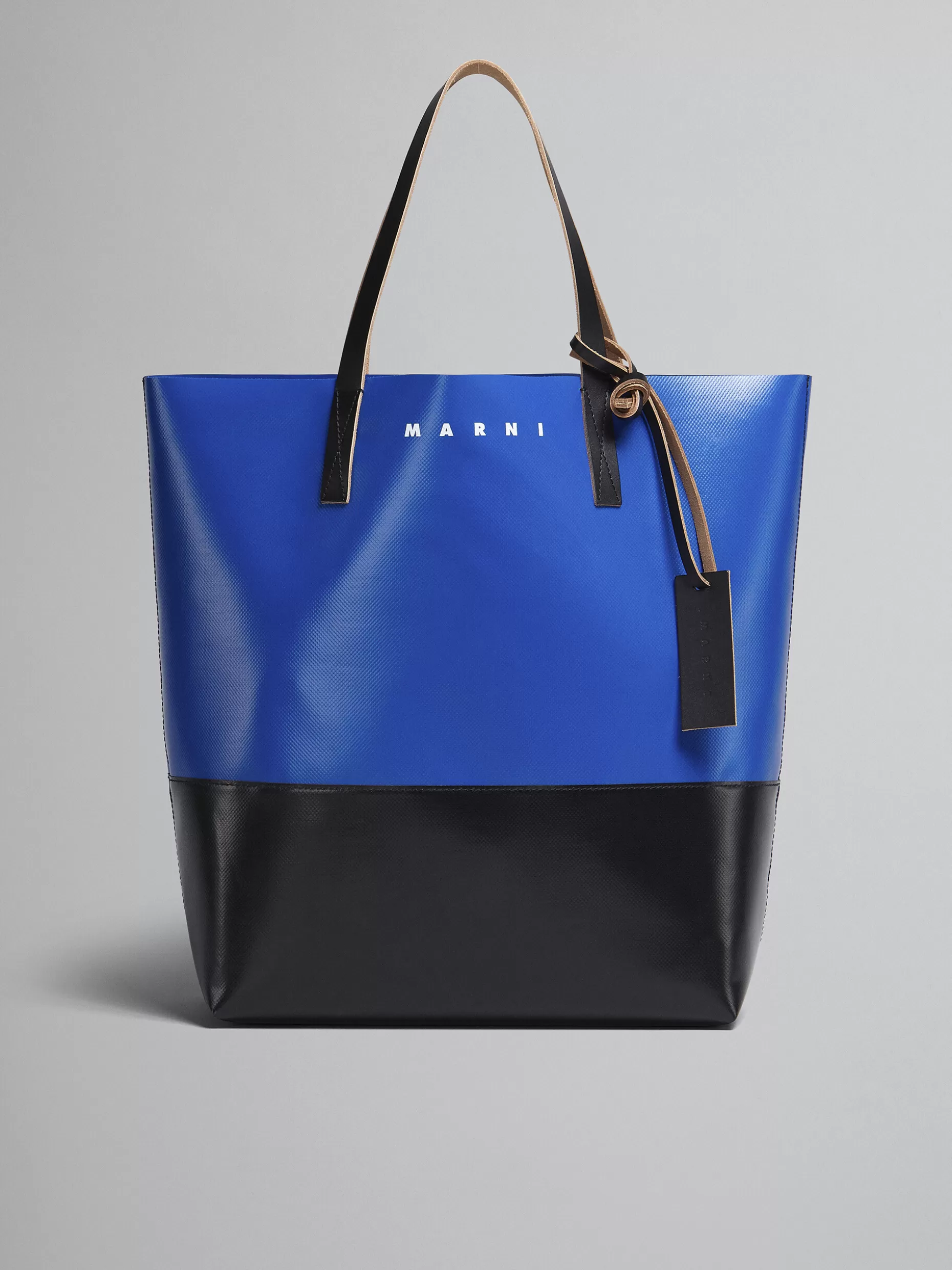 Men Marni Tribeca Shopping Bag In Blue And Black