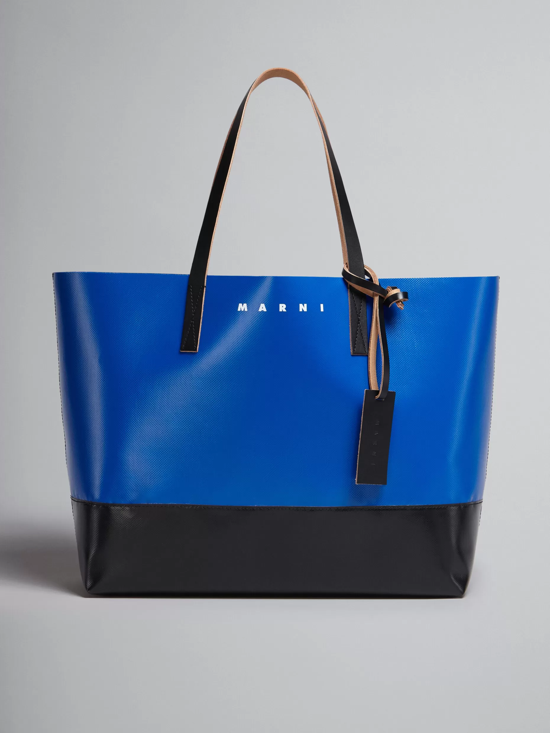 Men Marni Tribeca Shopping Bag In Blue And Black