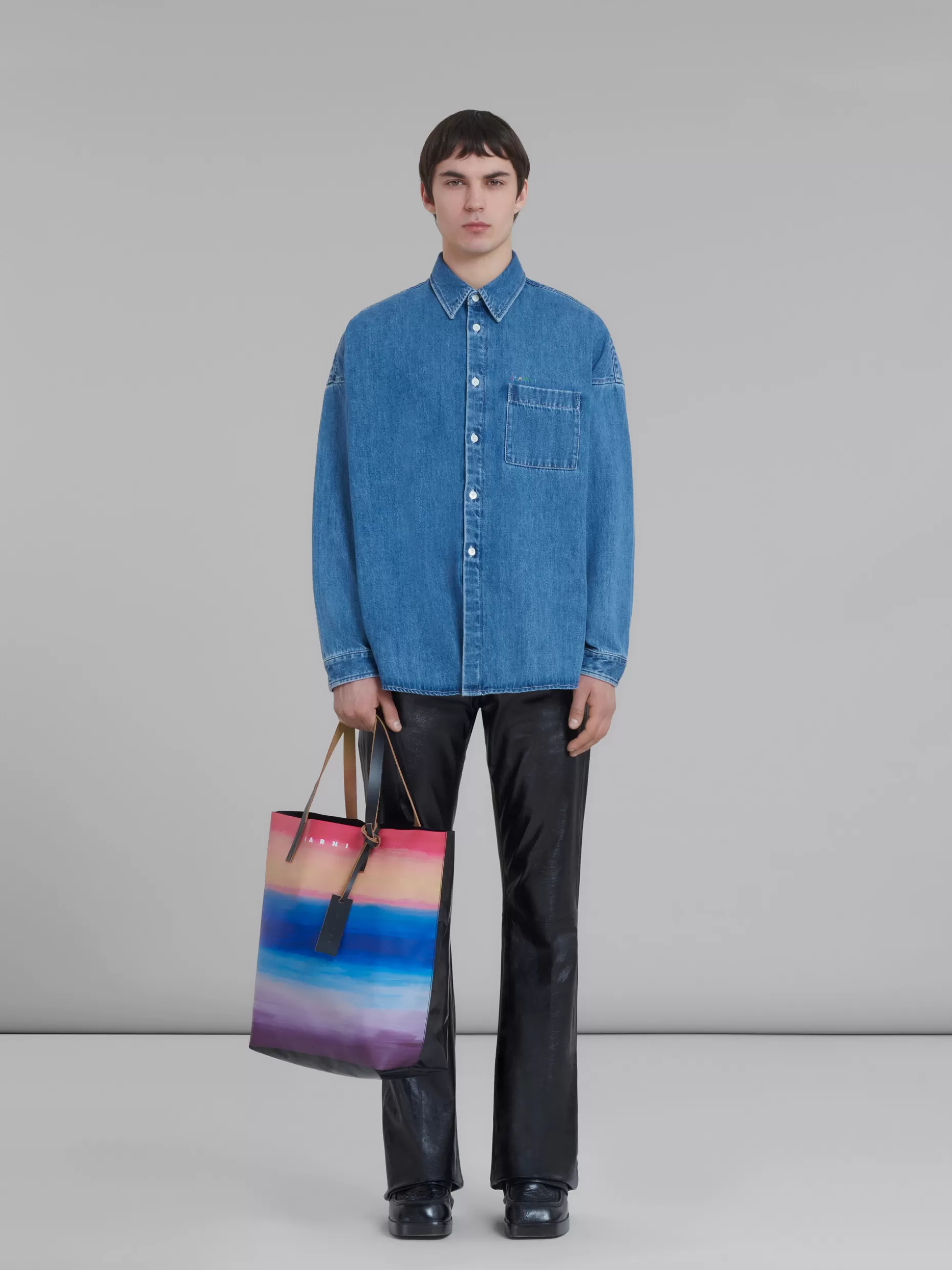 Men Marni Tribeca Shopping Bag With Dark Side Of The Moon Print