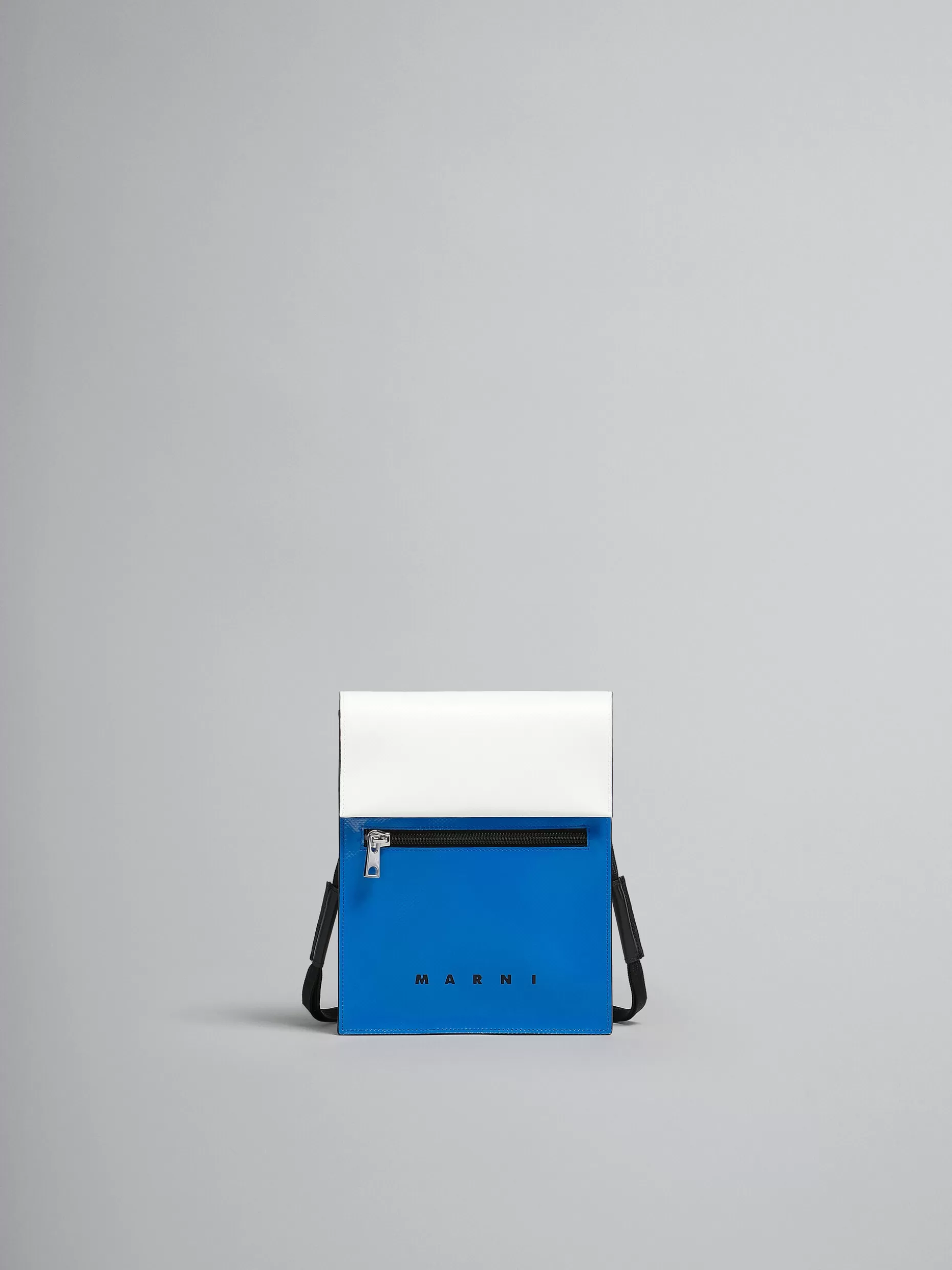 Men Marni Tribeca Shoulder Bag In White And Blue