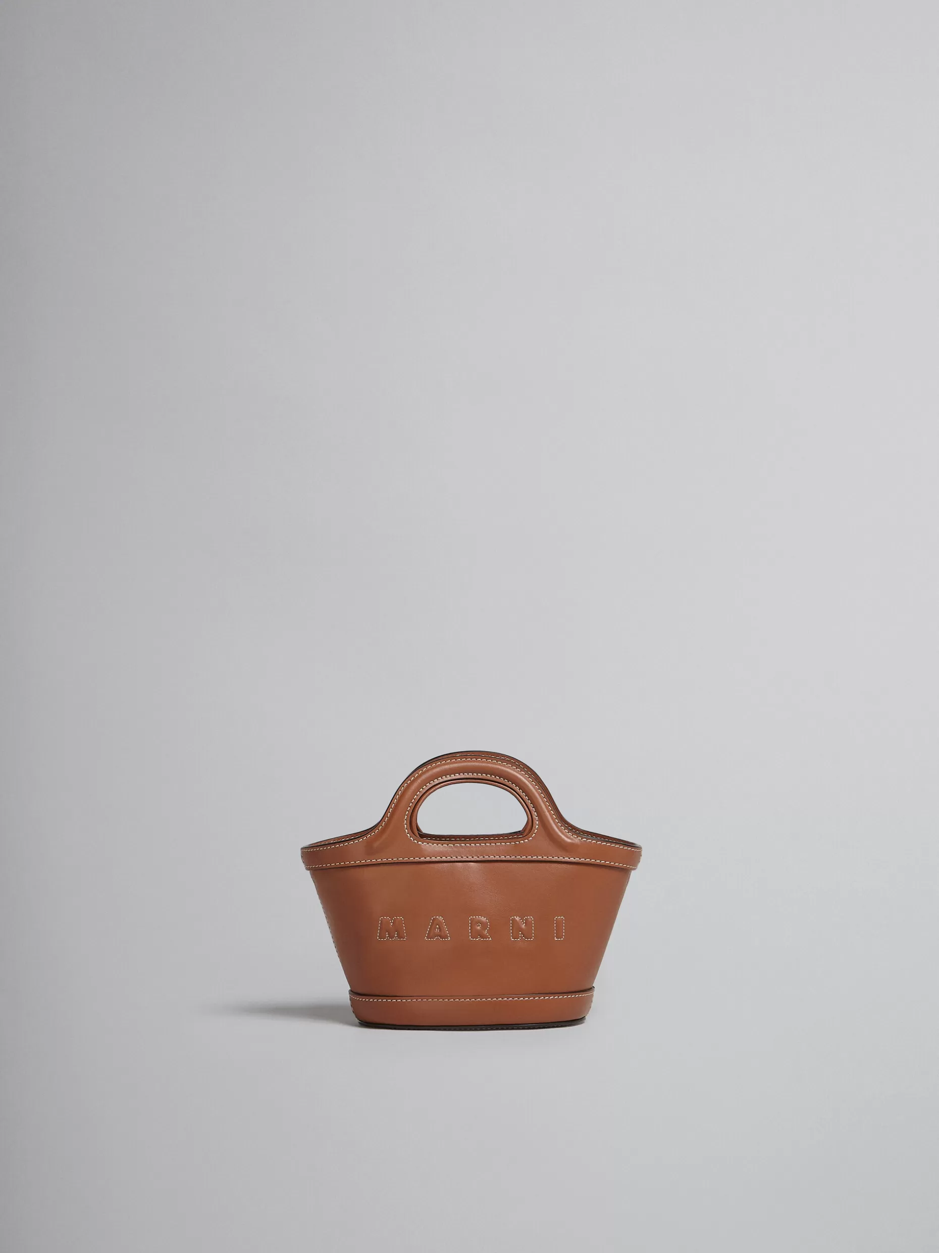 Women Marni Tropicalia Micro Bag In Brown Leather